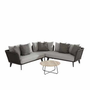 Belize hoek loungeset 4-delig antraciet rope 4 Seasons Outdoor