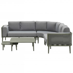 Nina hoek loungeset 5 delig groen aluminium