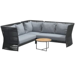 4 Seasons Outdoor Oriënt modulair hoek loungeset 4-delig Platinum