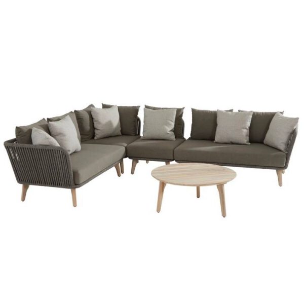 Santander hoek loungeset 5-delig taupe rope 4 Seasons Outdoor