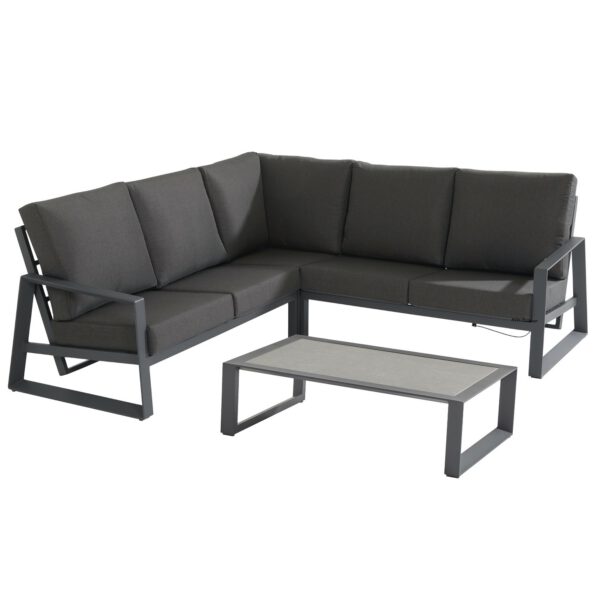 Dazzling hoek loungeset 4 delig aluminium Taste 4SO