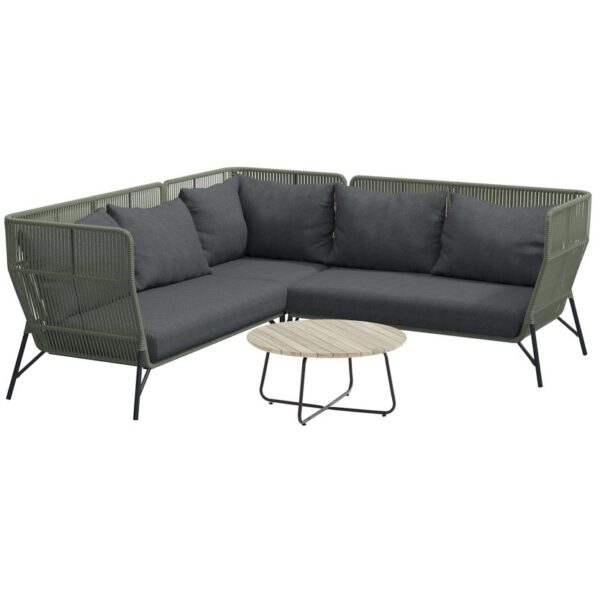 4 Seasons Outdoor Altoro modulair hoek loungeset 4-delig rope