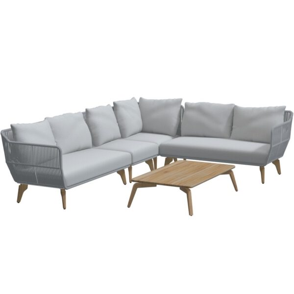 4 Seasons Outdoor Raphael modulair hoek loungeset 5-delig rope