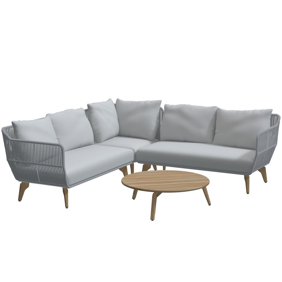 4 Seasons Outdoor Raphael modulair hoek loungeset 4-delig rope