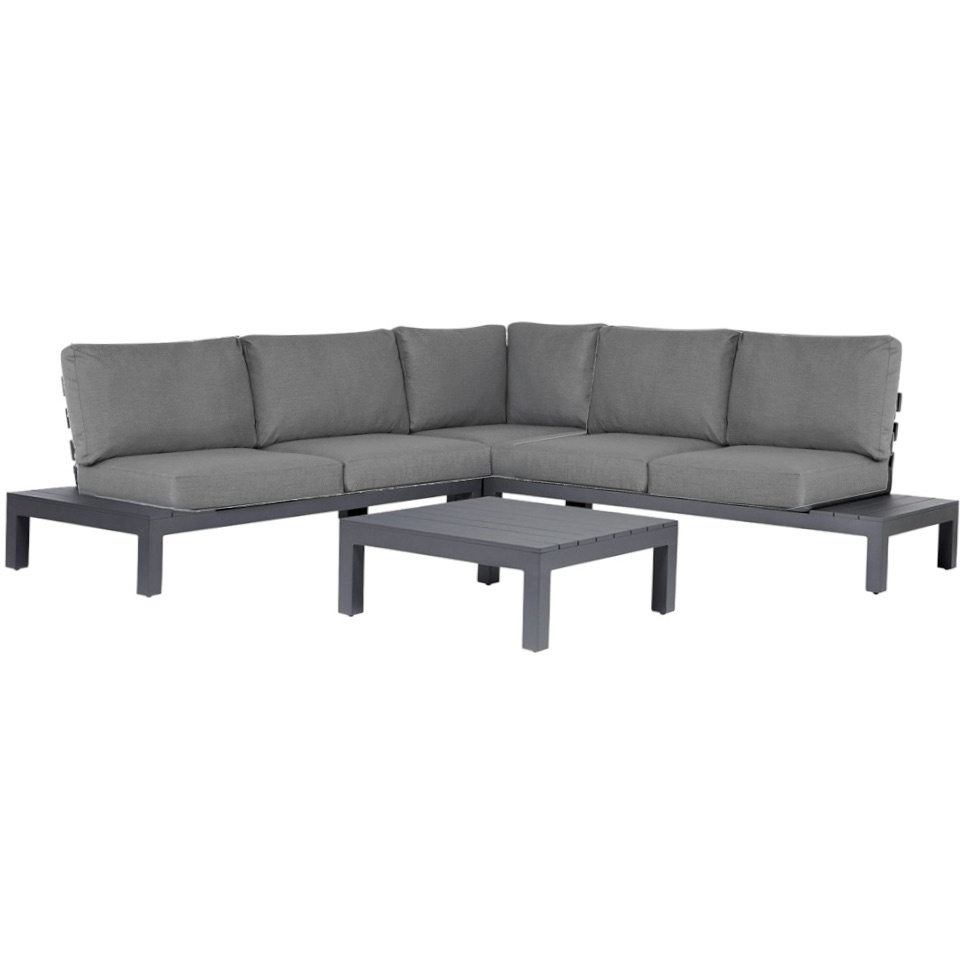 SUNS Vita hoek loungeset 4 delig wased grey / matt royal grey