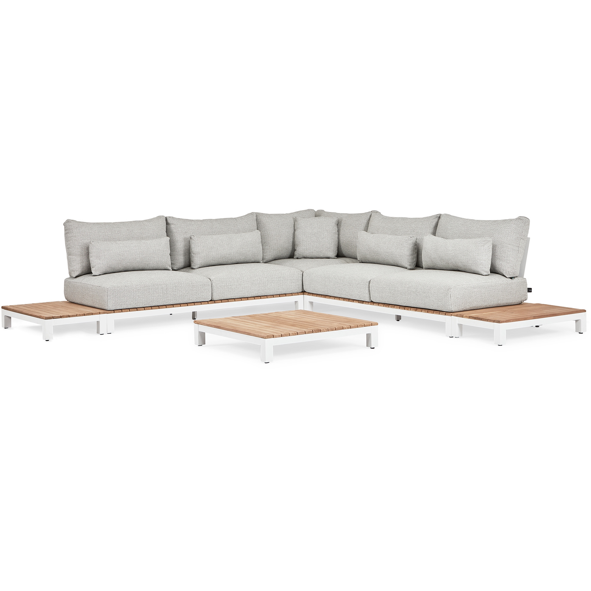 SUNS Evora hoek loungeset 6 delig soft mixed weave / matt white