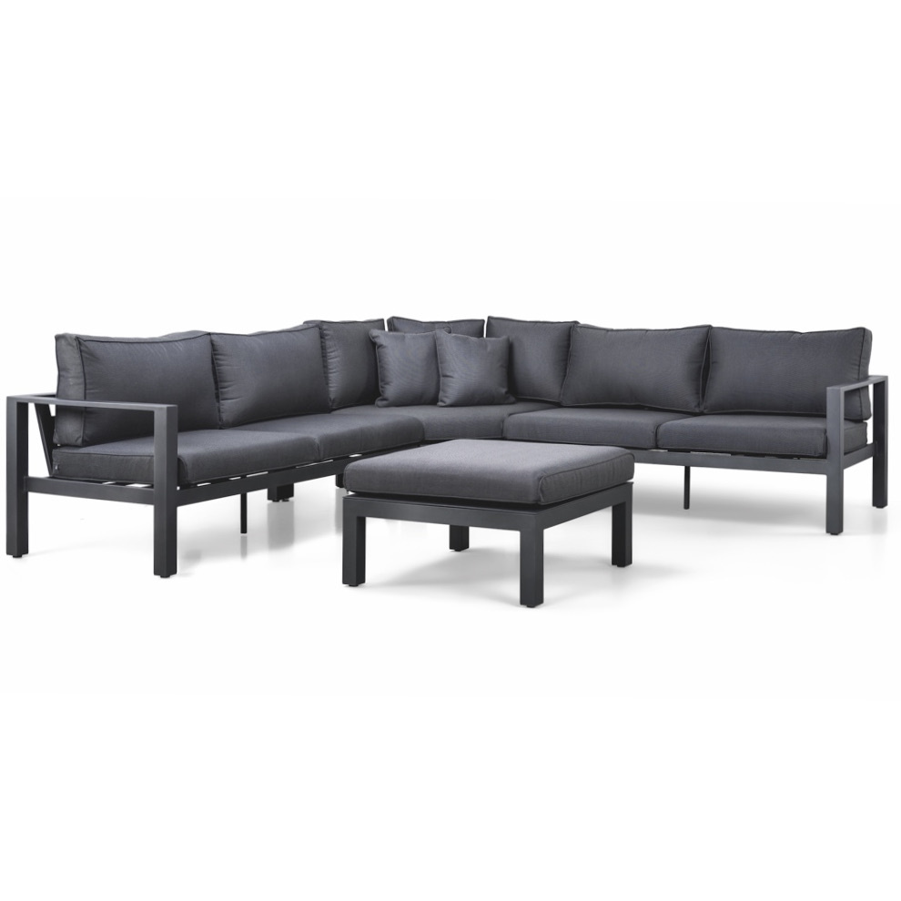 SUNS Merida XL hoek loungeset 4-delig antraciet aluminium