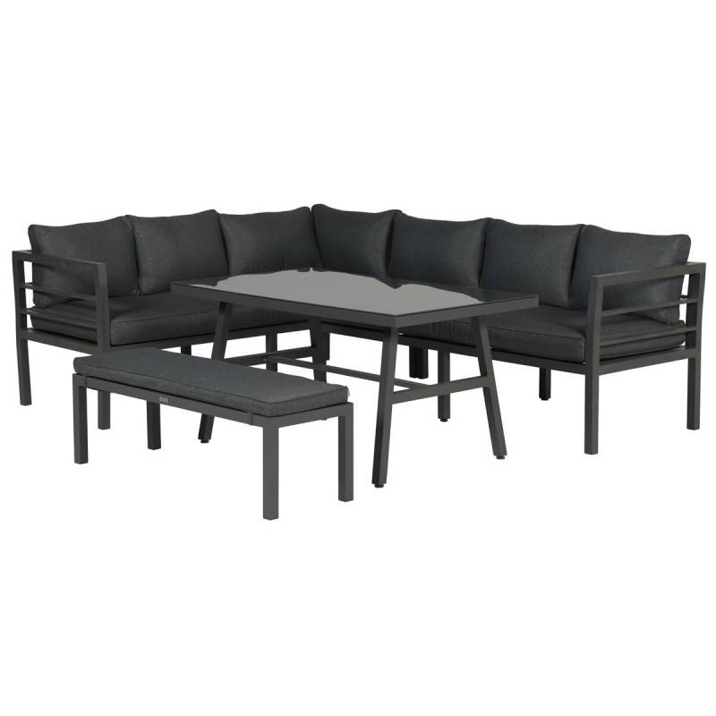 Blakes lounge dining set 4-delig antraciet