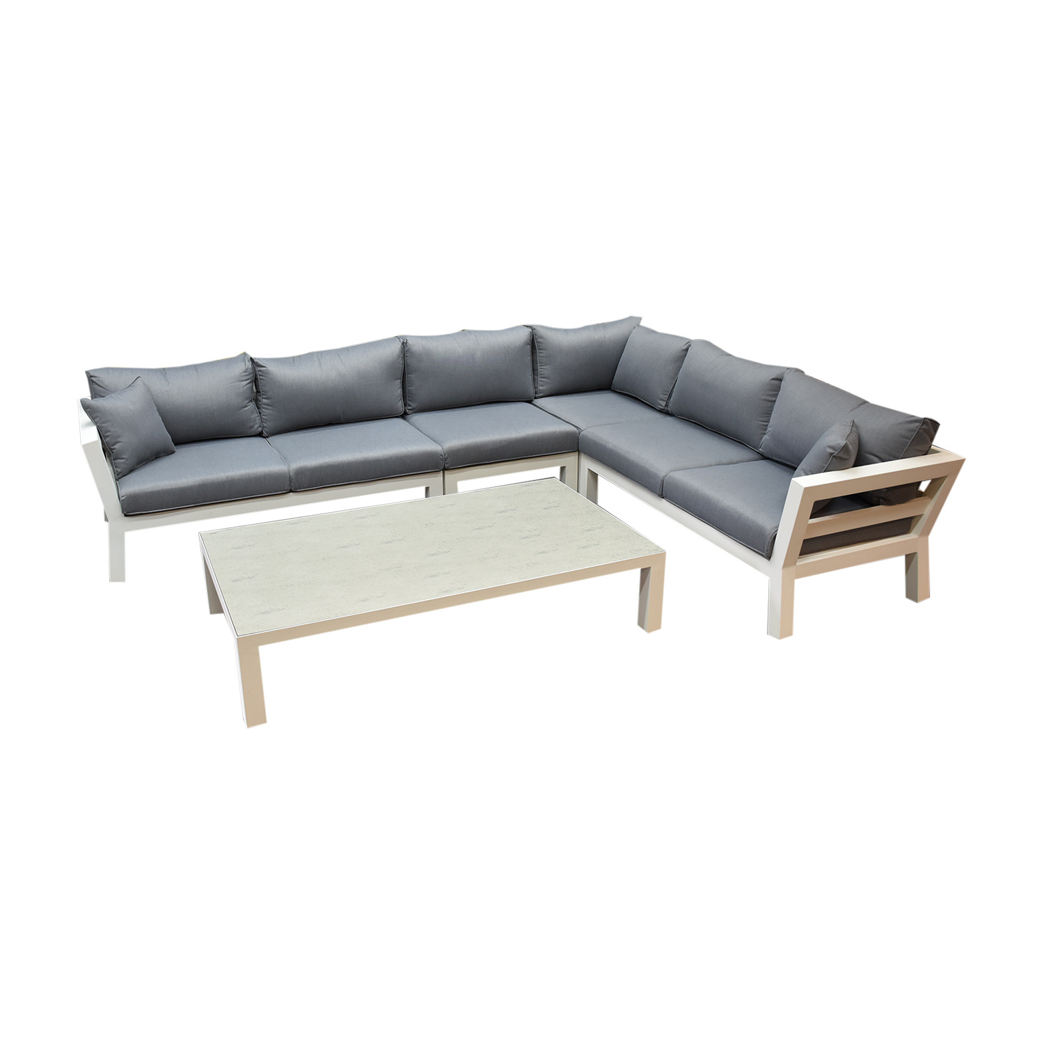 Suns Malmo hoek loungeset 5-delig aluminium wit