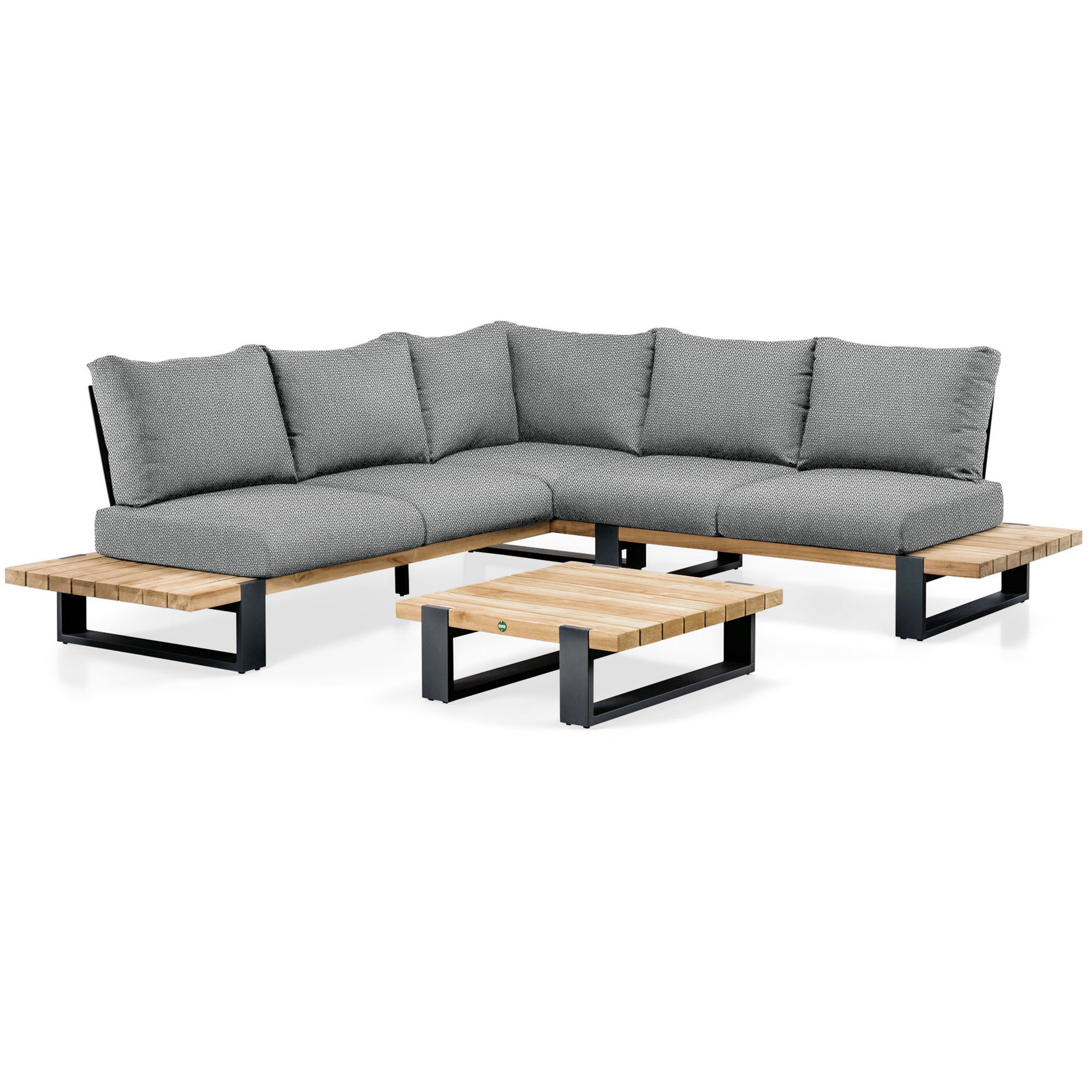 SUNS Nardo hoek loungeset 3 delig light anthracite mixed weave / matt royal grey