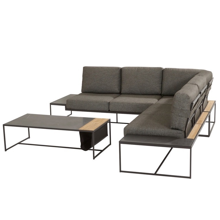 Patio hoek loungeset 4-delig aluminium 4 Seasons Outdoor