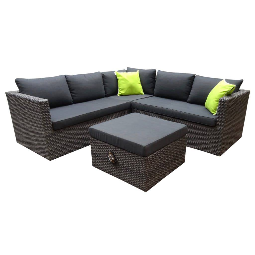 Sahara Gibson hoek loungeset 3-delig antraciet