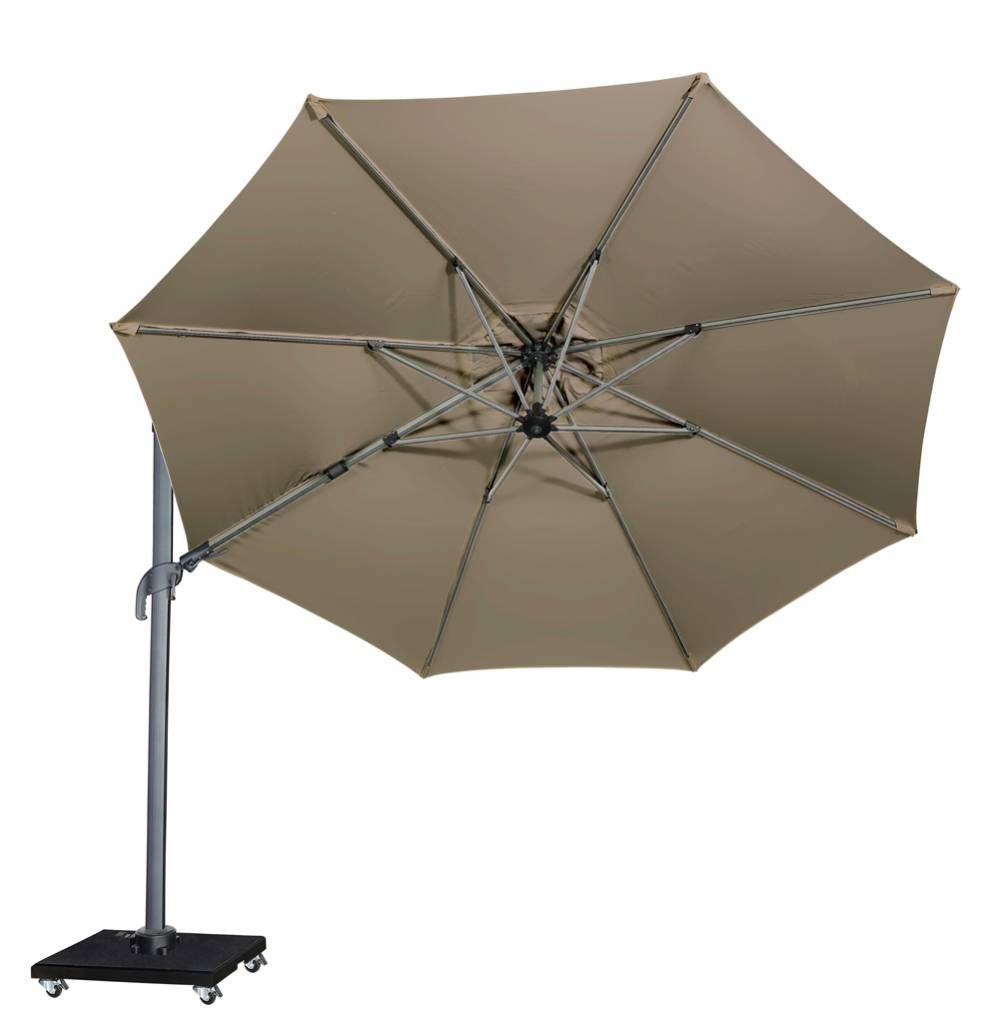 Malibu T2 zweefparasol 350 cm rond taupe