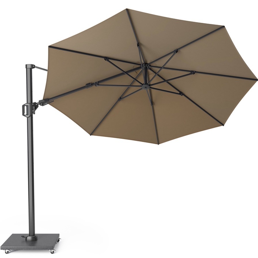 Challenger T2 zweefparasol 350 cm rond taupe