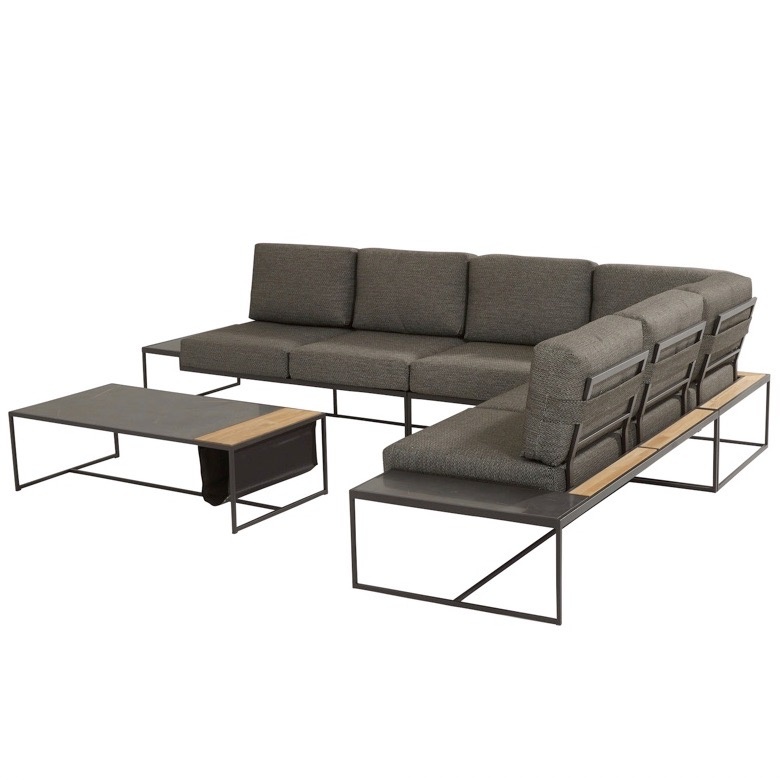 Patio hoek loungeset 5-delig aluminium 4 Seasons Outdoor