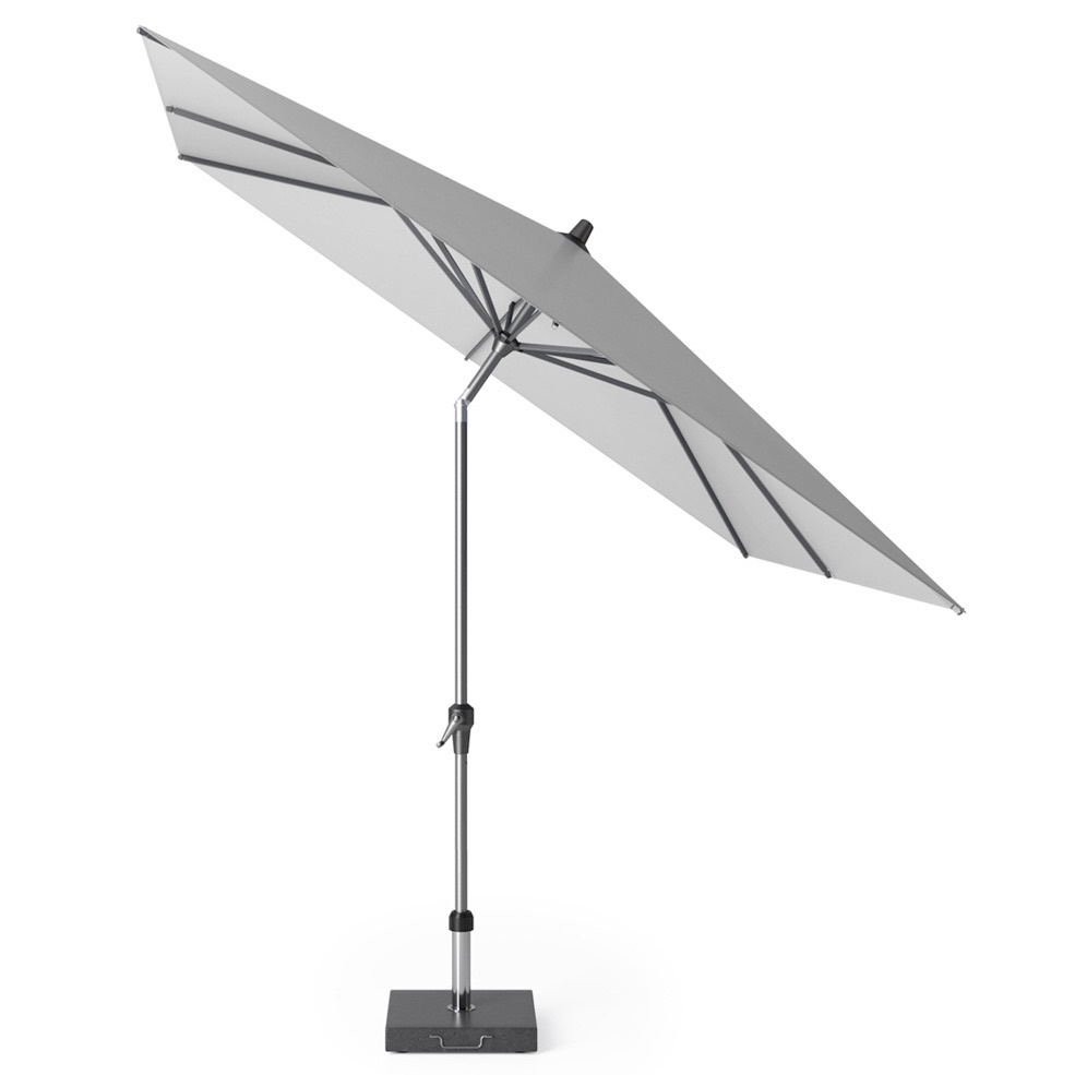 Riva parasol 250x250 cm lichtgrijs met kniksysteem