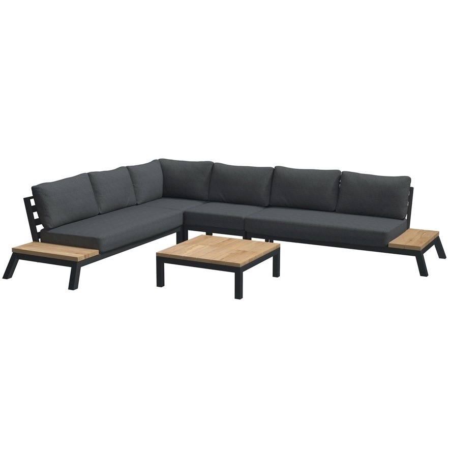 4 Seasons Outdoor Empire platform hoek loungeset 5 delig aluminium