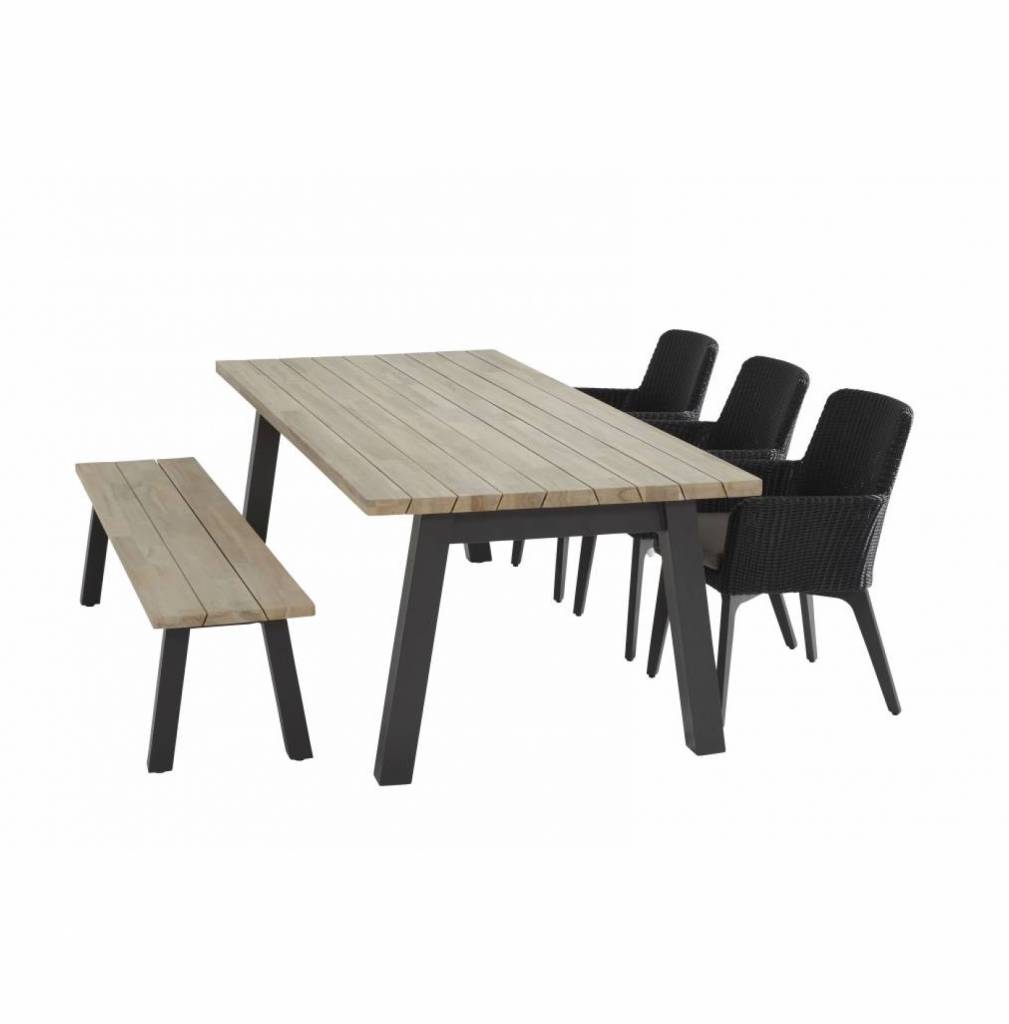 Derby Lisboa dining tuinset 240x100xH75 cm 5-delig  4 Seasons Outdoor