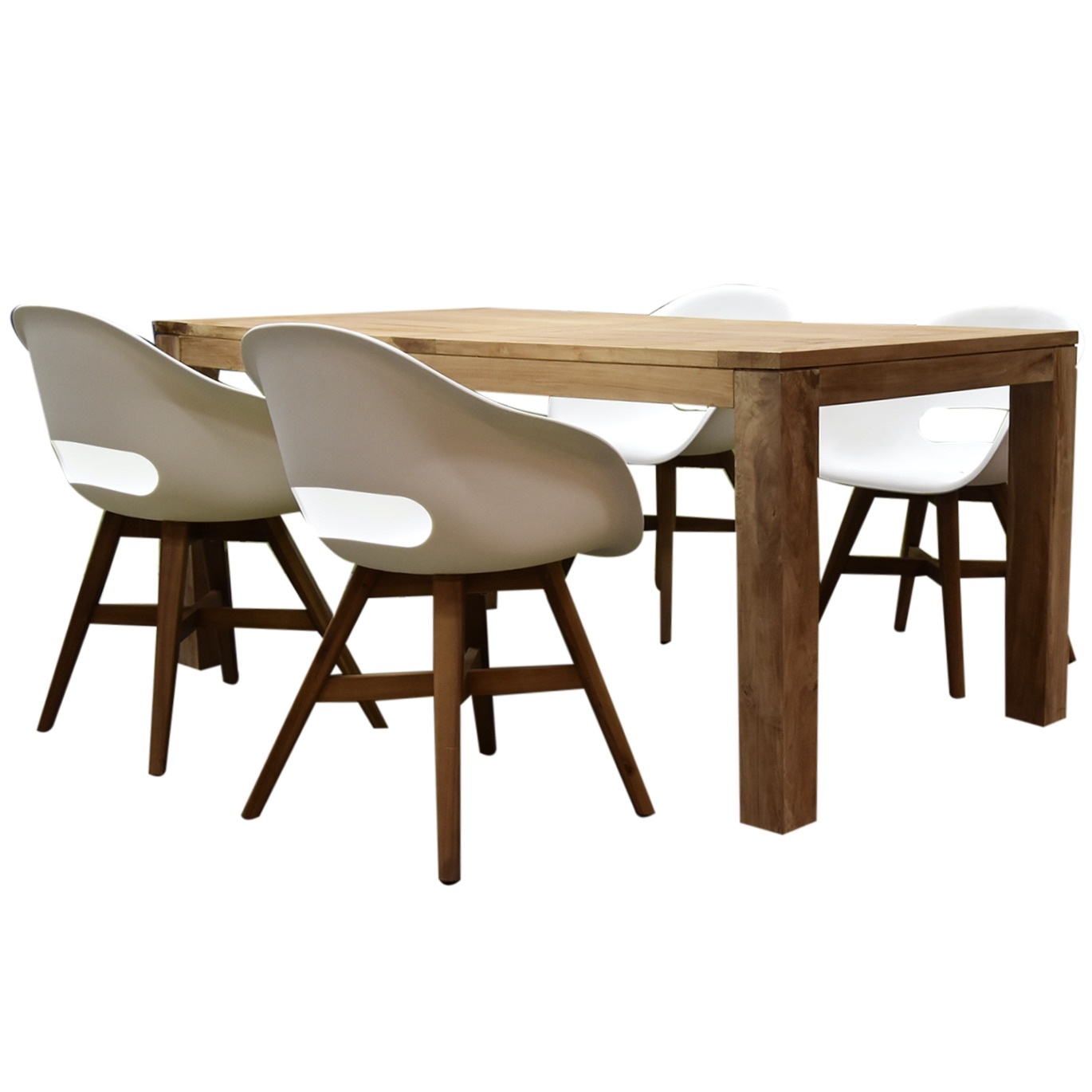 Karlstad Krista dining tuinset 180x95xH77,5 cm wit