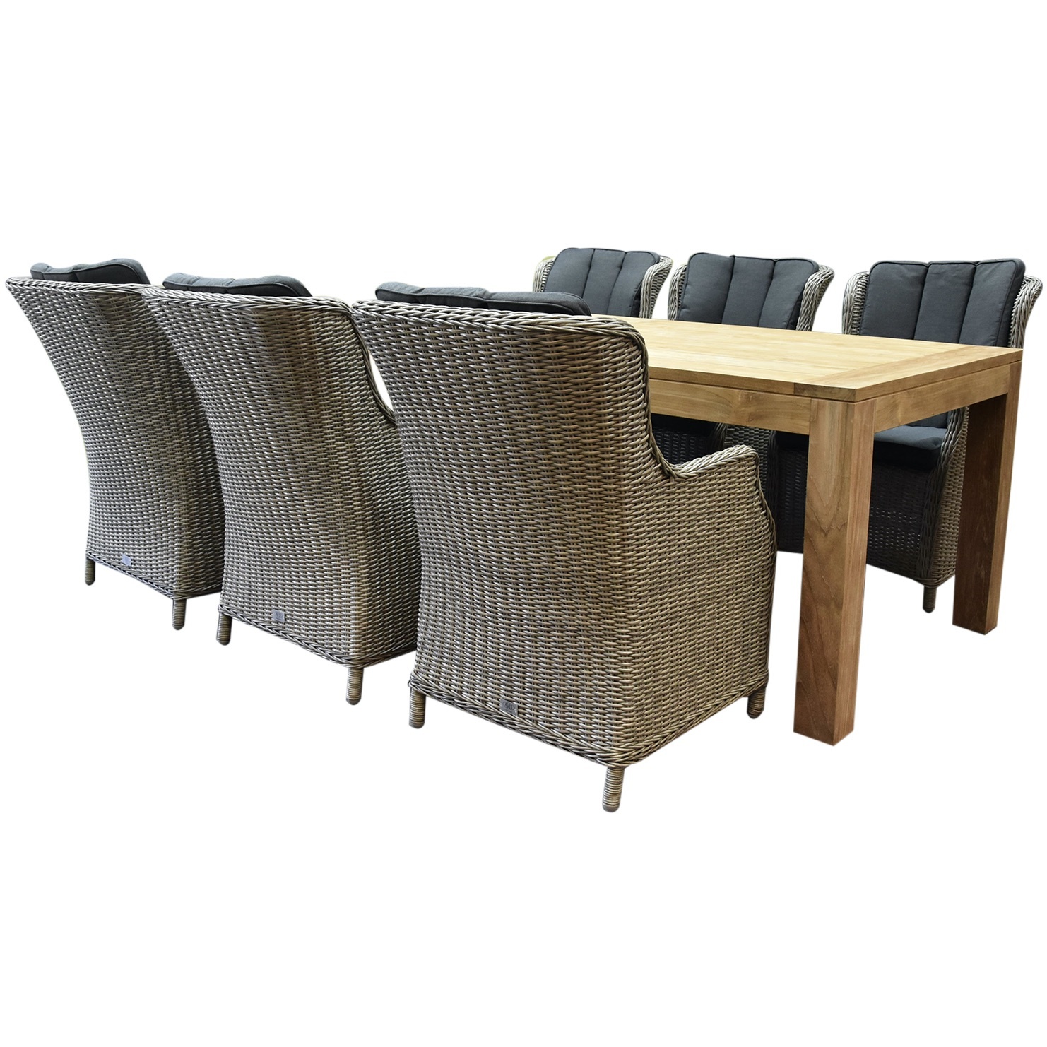 Darwin Krista dining tuinset 240x100xH77,5 cm 7-delig grijs