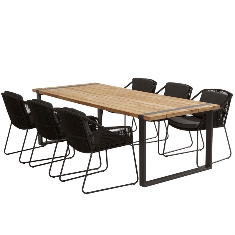 Accor Alto dining tuinset 7-delig 240x100xH76 cm 4 Seasons Outdoor