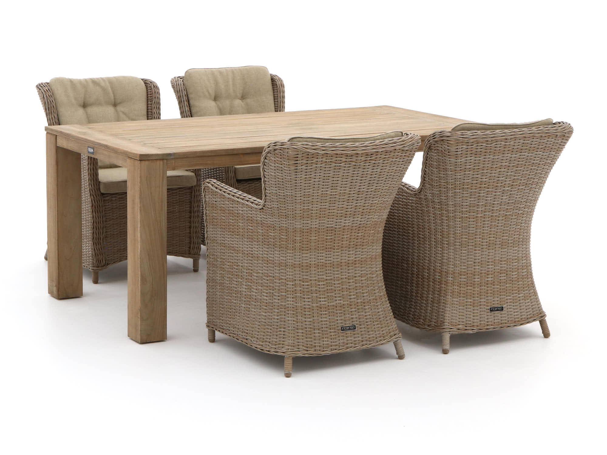 Intenso Milano/ROUGH-X 180cm dining tuinset 5-delig - Laagste prijsgarantie!