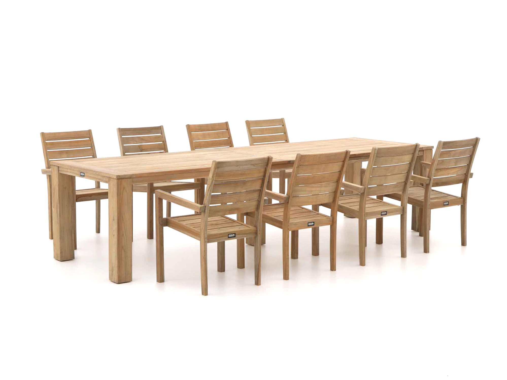 ROUGH-S/ROUGH-X 320cm dining tuinset 9-delig stapelbaar - Laagste prijsgarantie!