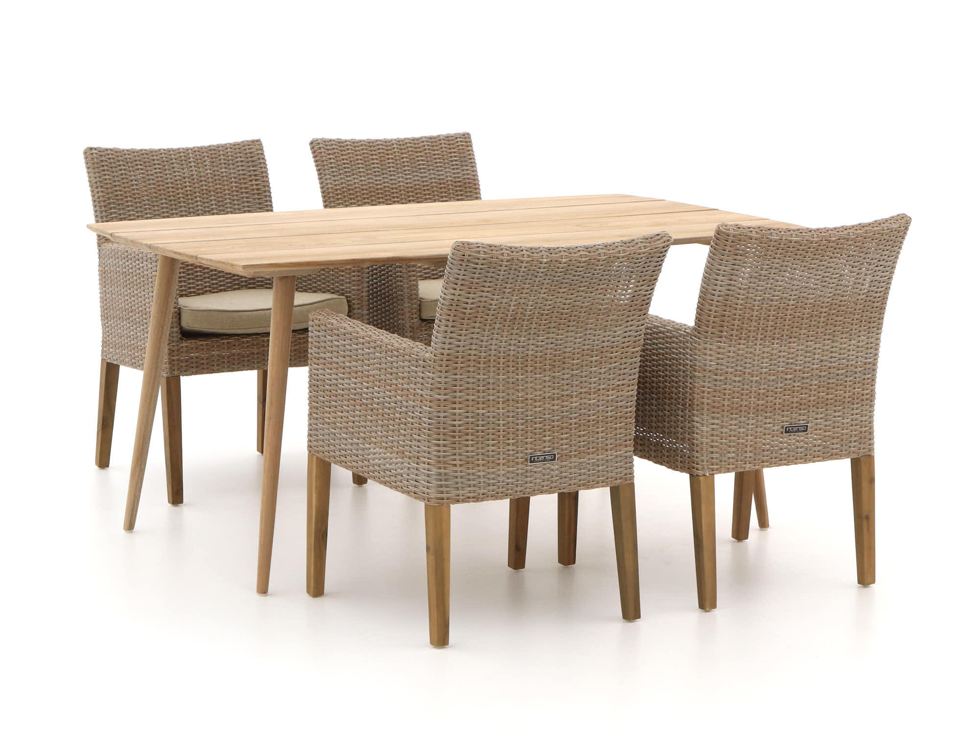 Intenso Lesa/ROUGH-K 160cm dining tuinset 5-delig - Laagste prijsgarantie!