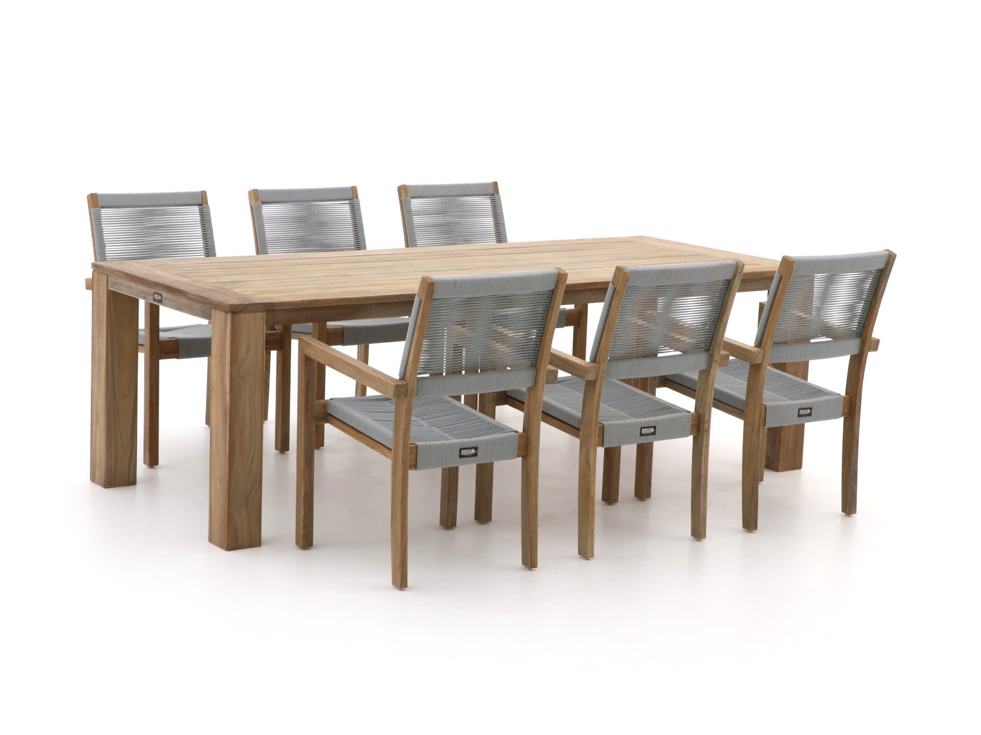 ROUGH Batang/ROUGH-X 240cm dining tuinset 7-delig stapelbaar - Laagste prijsgarantie!