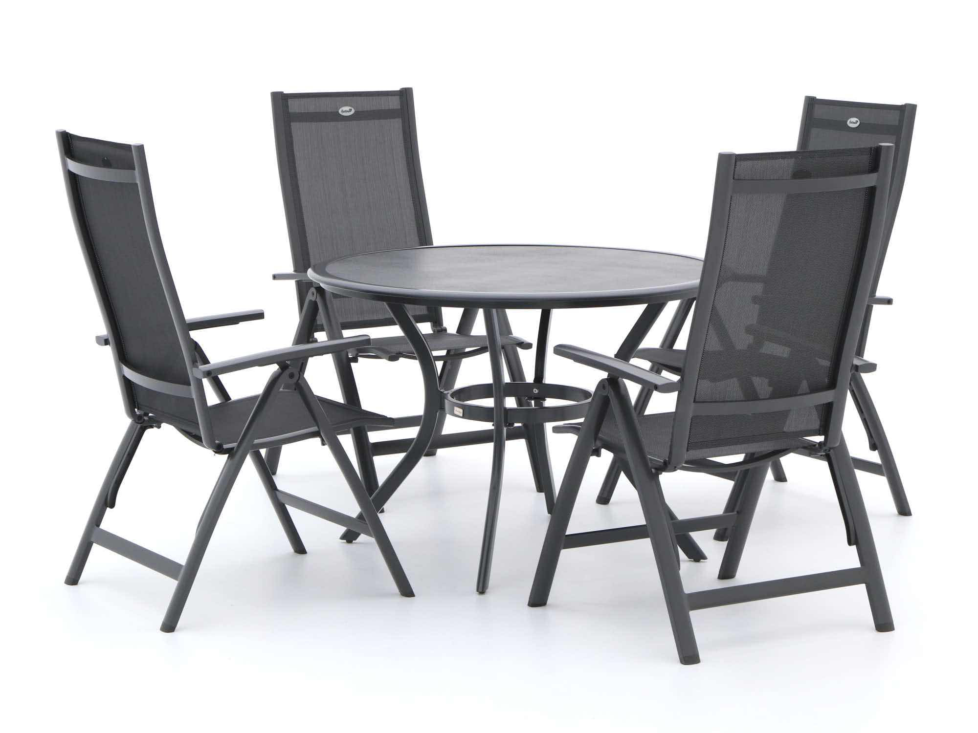 Hartman Troy/Follo ø 110cm dining tuinset 5-delig verstelbaar - Laagste prijsgarantie!