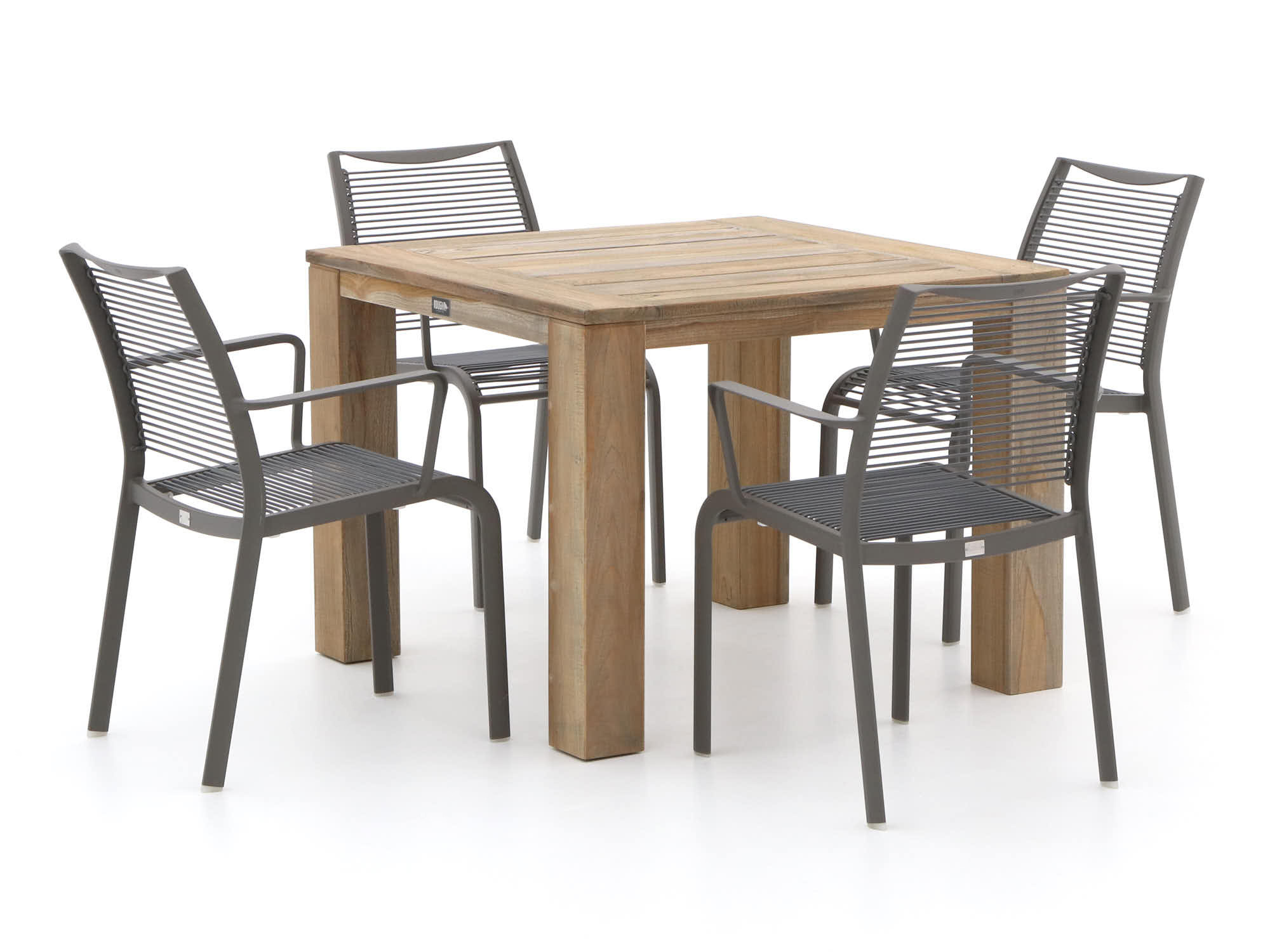 Apple Bee Hawaii/ROUGH-X 100cm dining tuinset 5-delig stapelbaar - Laagste prijsgarantie!