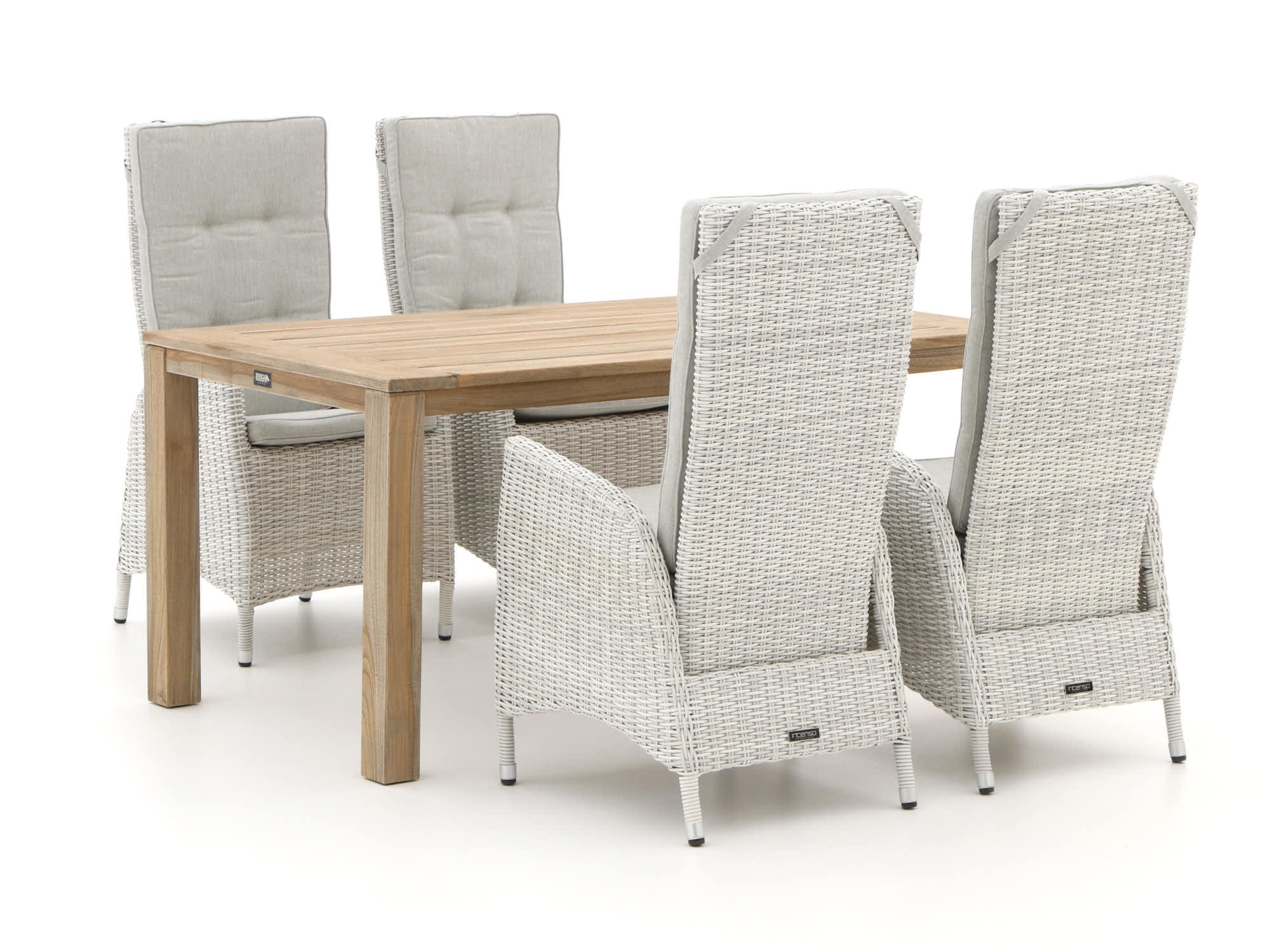 Intenso Fabrizi/ROUGH-S 160cm dining tuinset 5-delig verstelbaar - Laagste prijsgarantie!