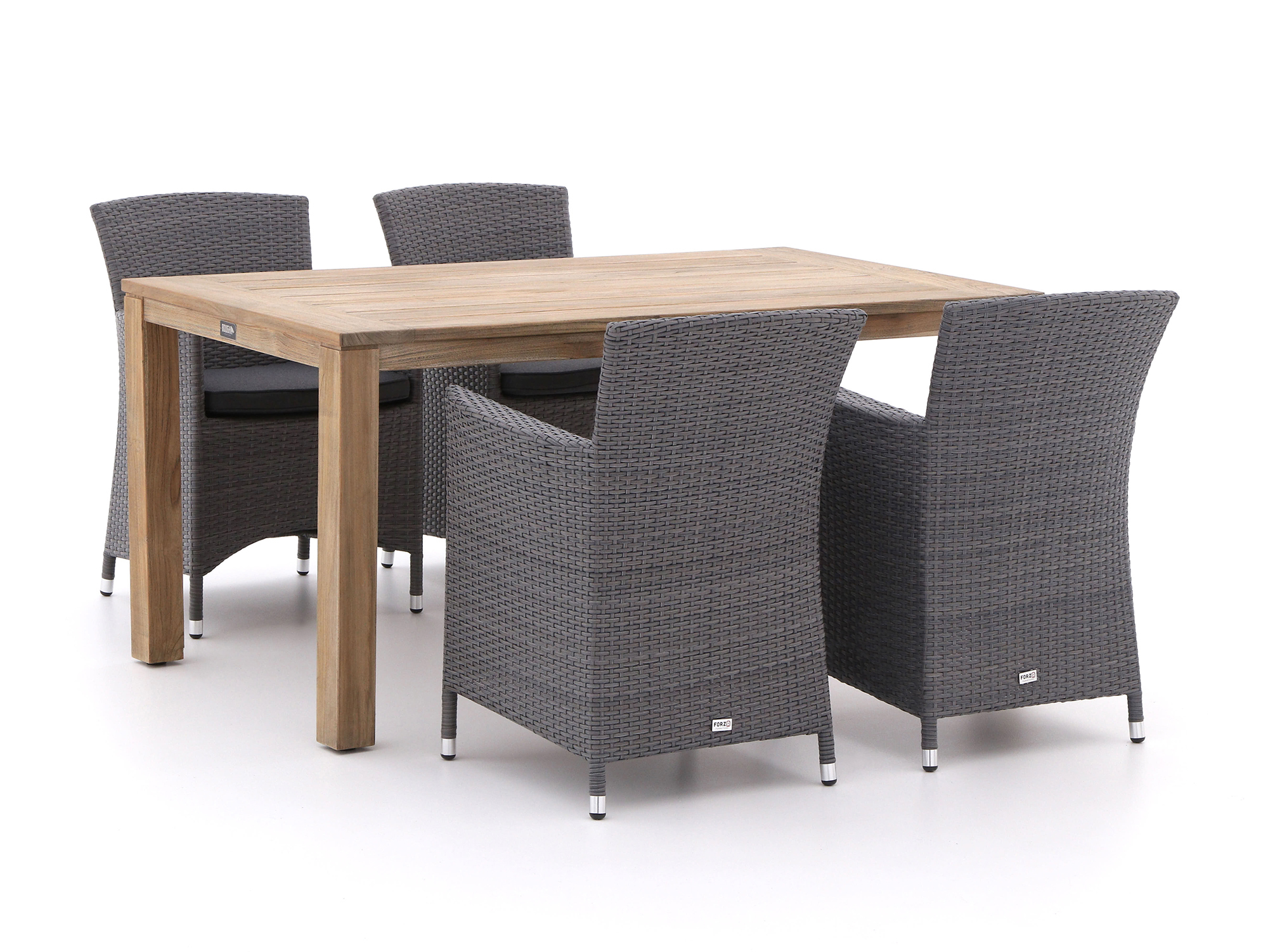 Forza Barga/ROUGH-S 160cm dining tuinset 5-delig - Laagste prijsgarantie!