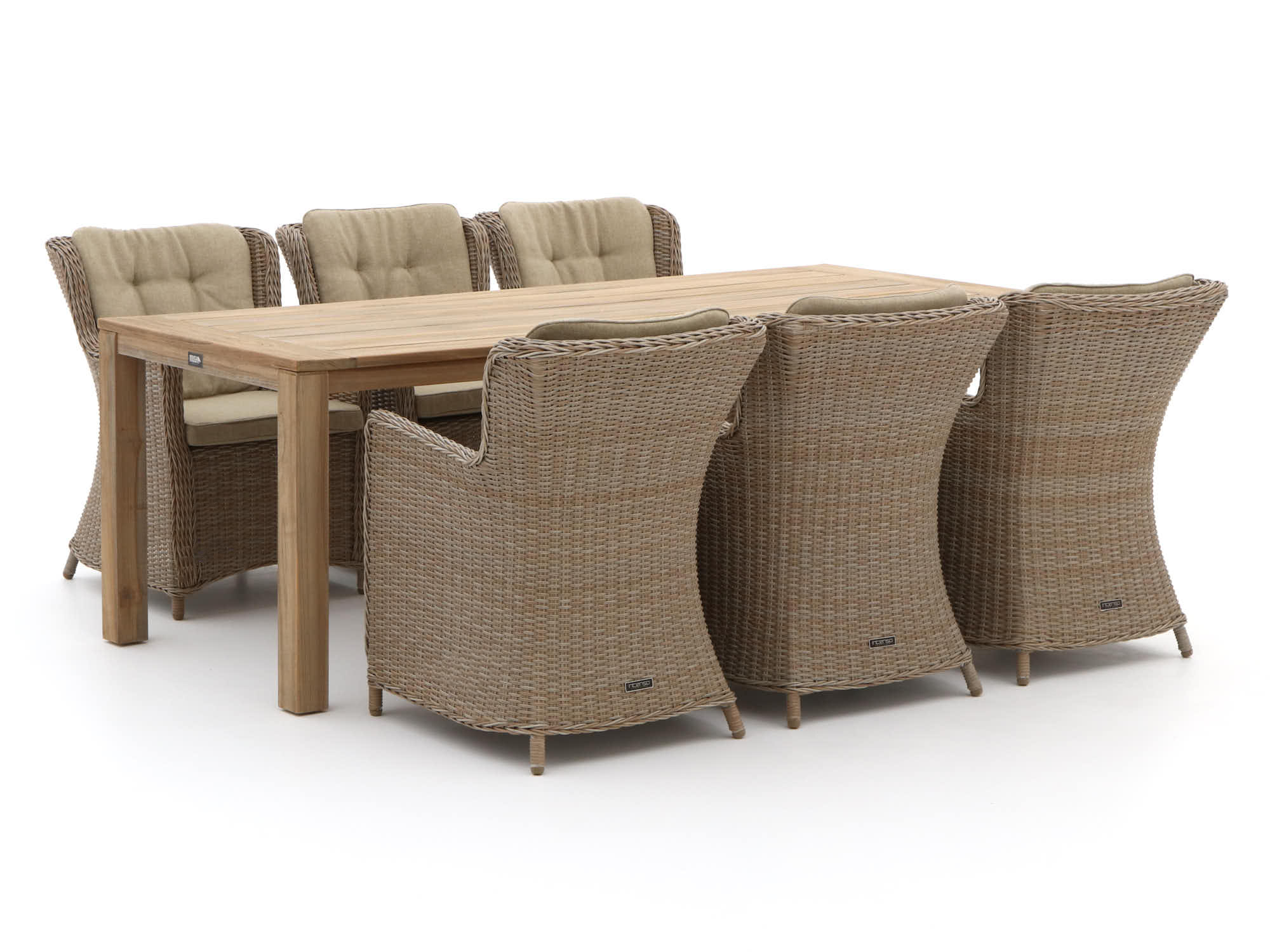 Intenso Milano/ROUGH-S 220cm dining tuinset 7-delig - Laagste prijsgarantie!