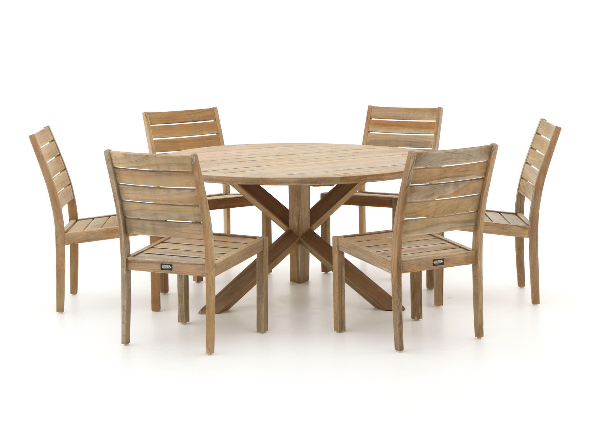 ROUGH-X/ROUGH-Y Ø 150cm dining tuinset 7-delig - Laagste prijsgarantie!