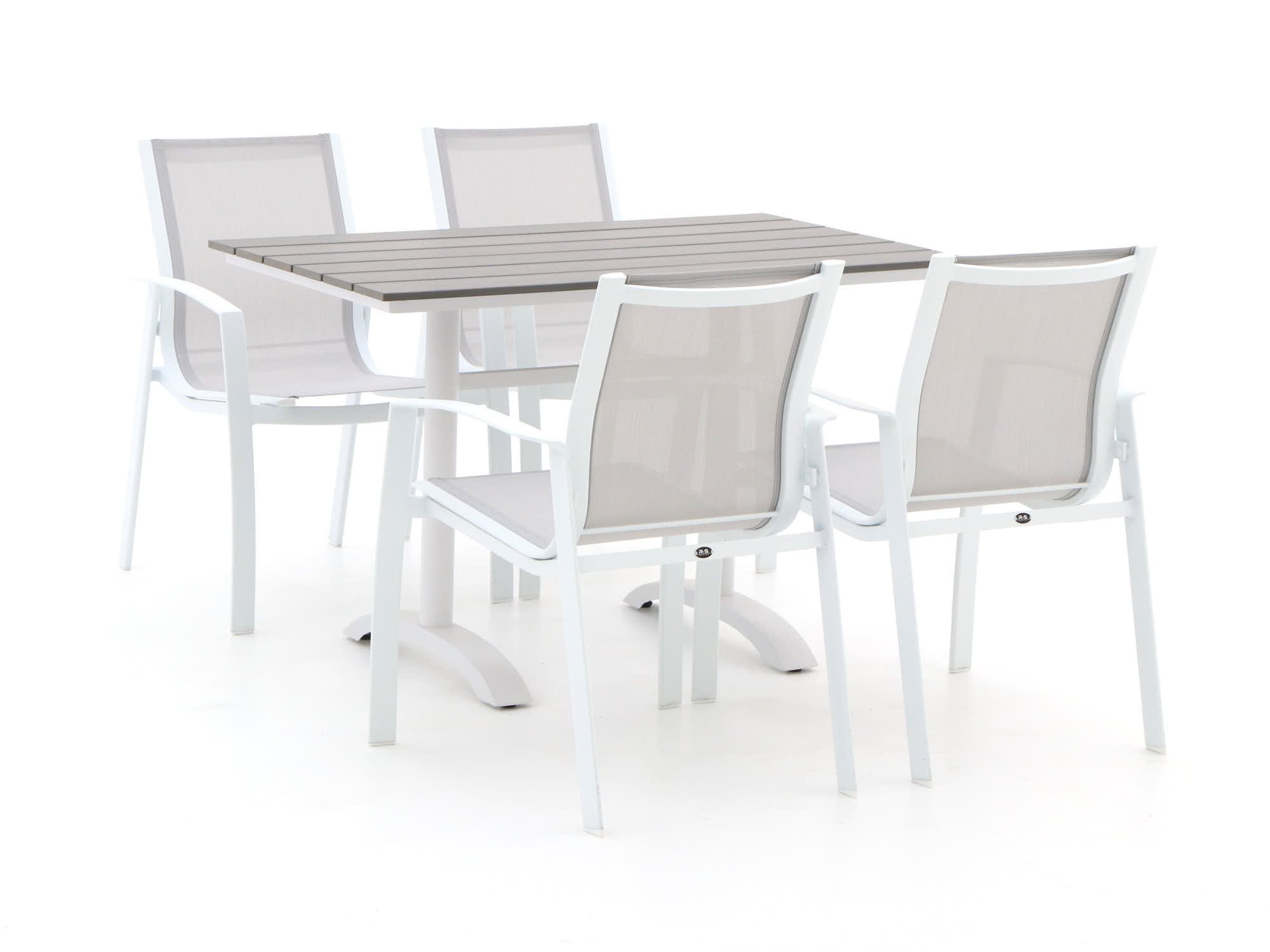 R&S design Altea/Lisio 120cm dining tuinset 5-delig stapelbaar - Laagste prijsgarantie!