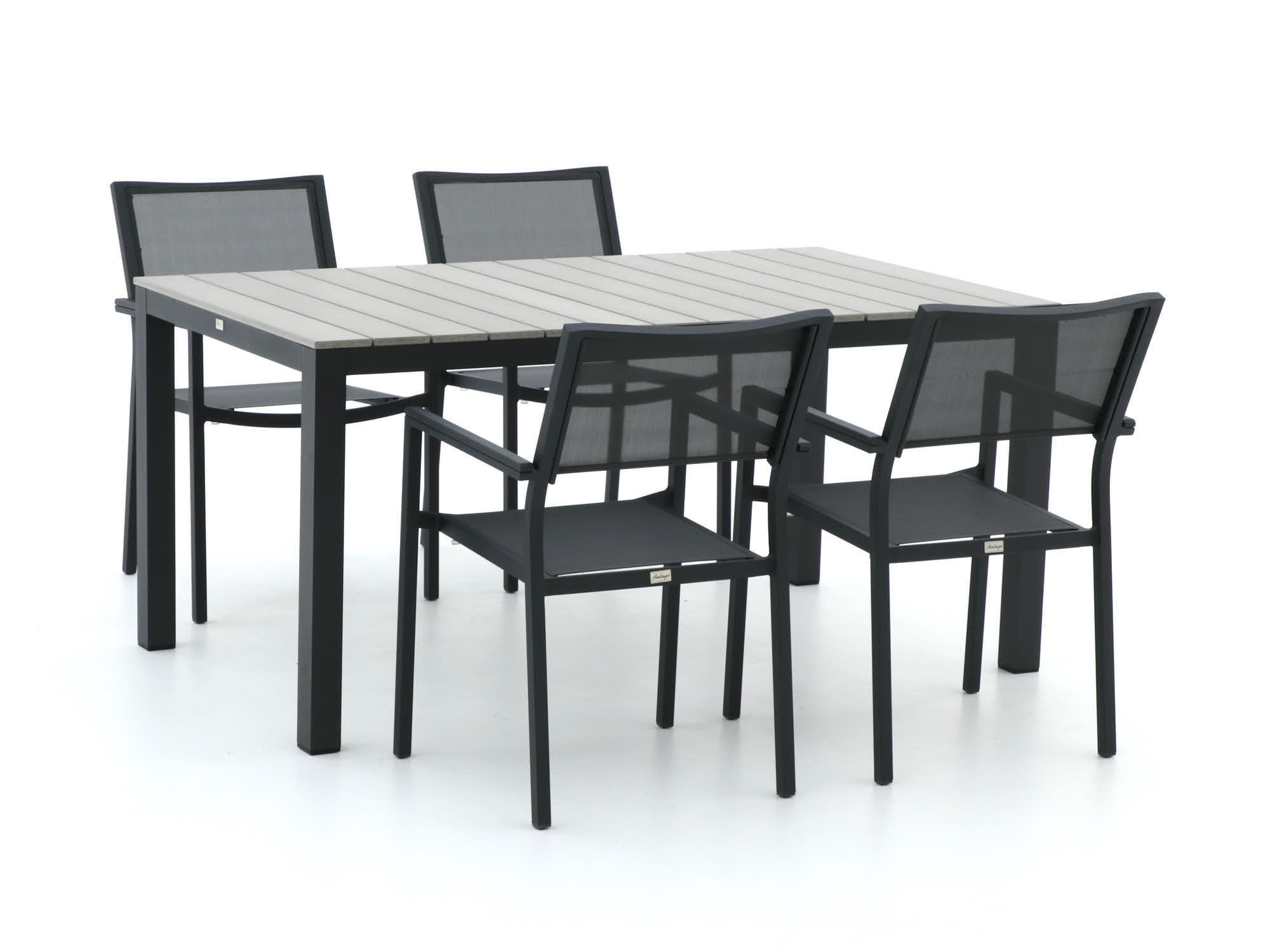 Bellagio Roma/Fidenza 160cm dining tuinset 5-delig stapelbaar - Laagste prijsgarantie!