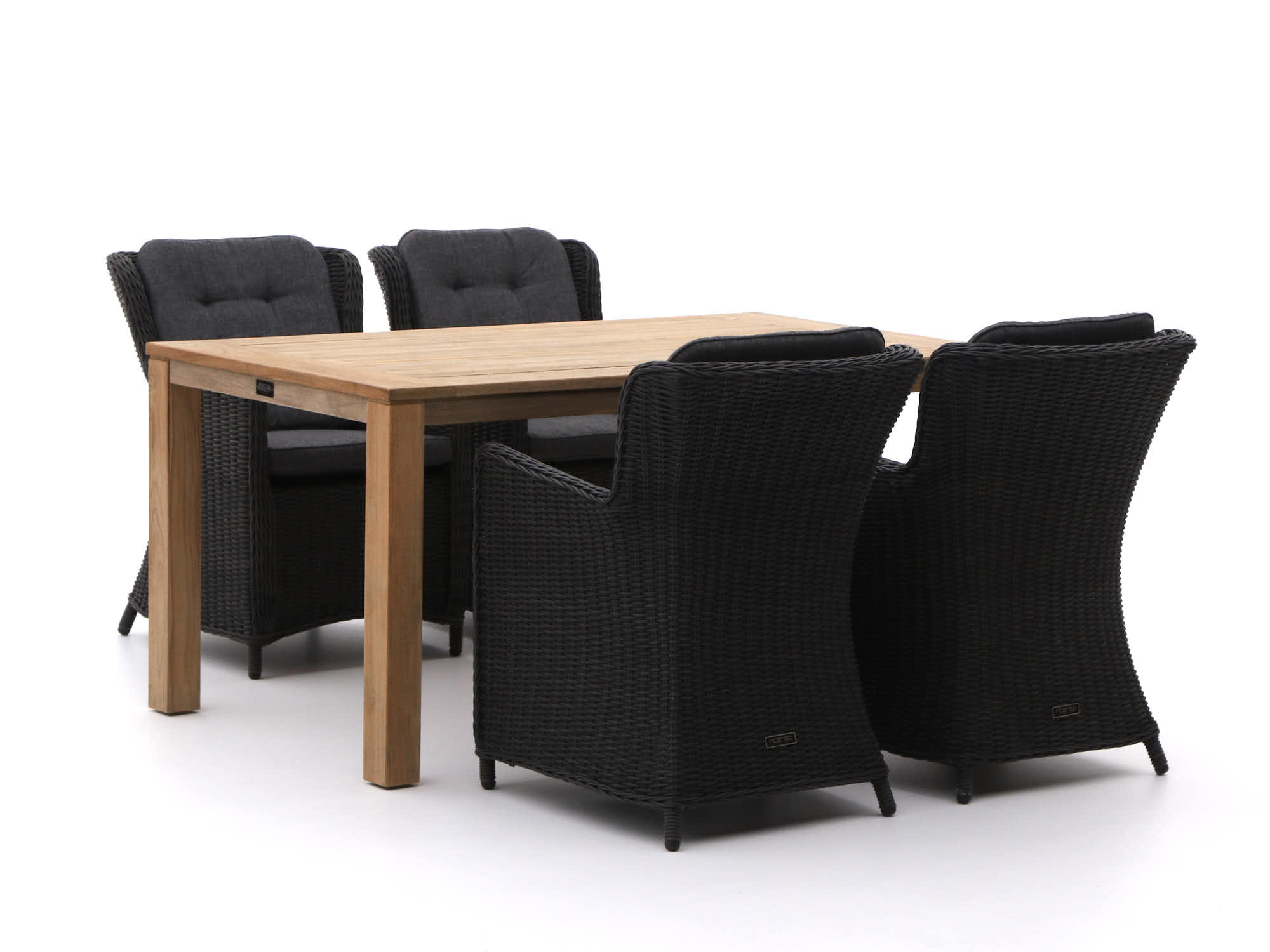 Intenso Milano/ROUGH-S 160cm dining tuinset 5-delig - Laagste prijsgarantie!