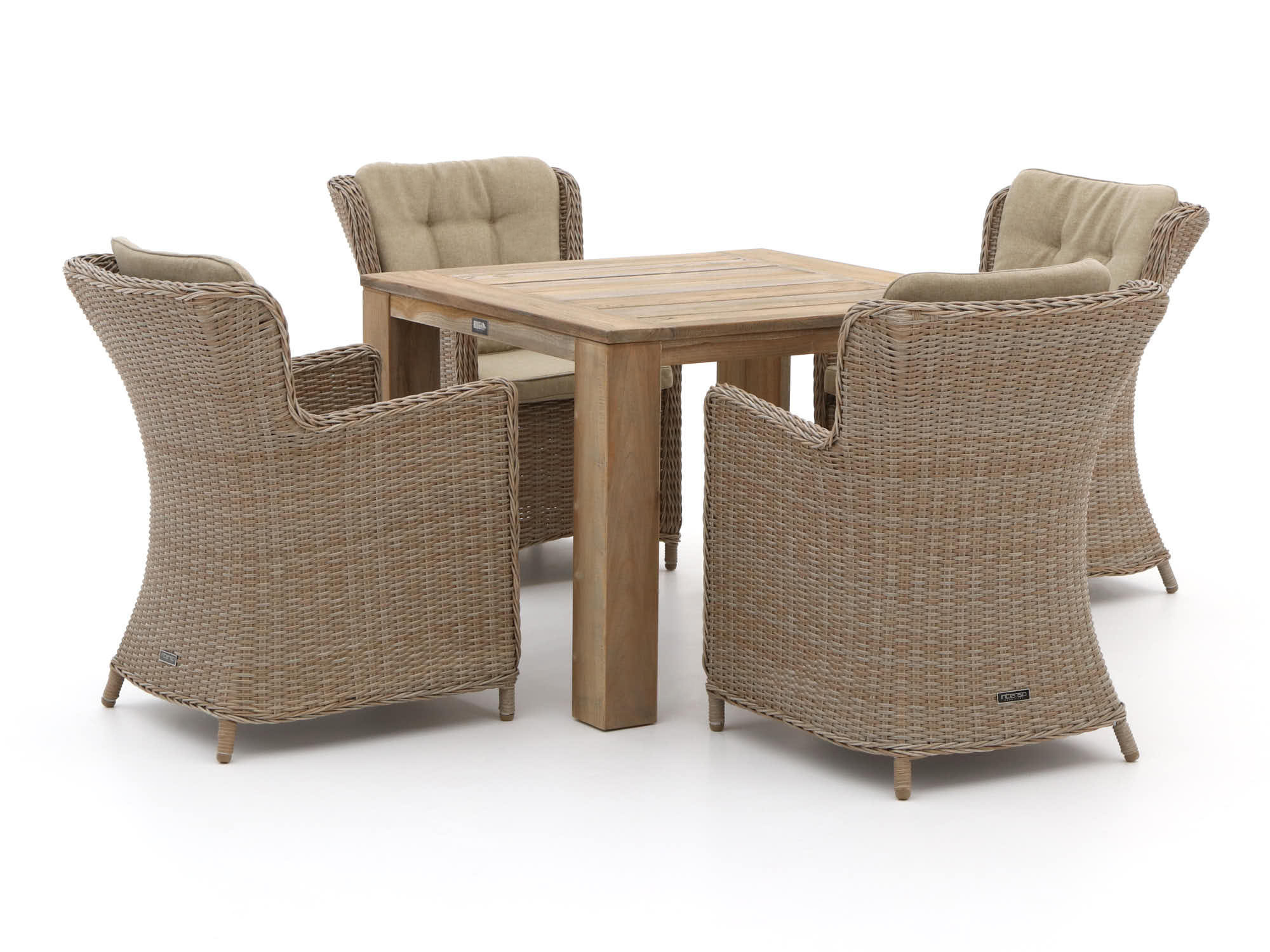 Intenso Milano/ROUGH-X 100cm dining tuinset 5-delig - Laagste prijsgarantie!