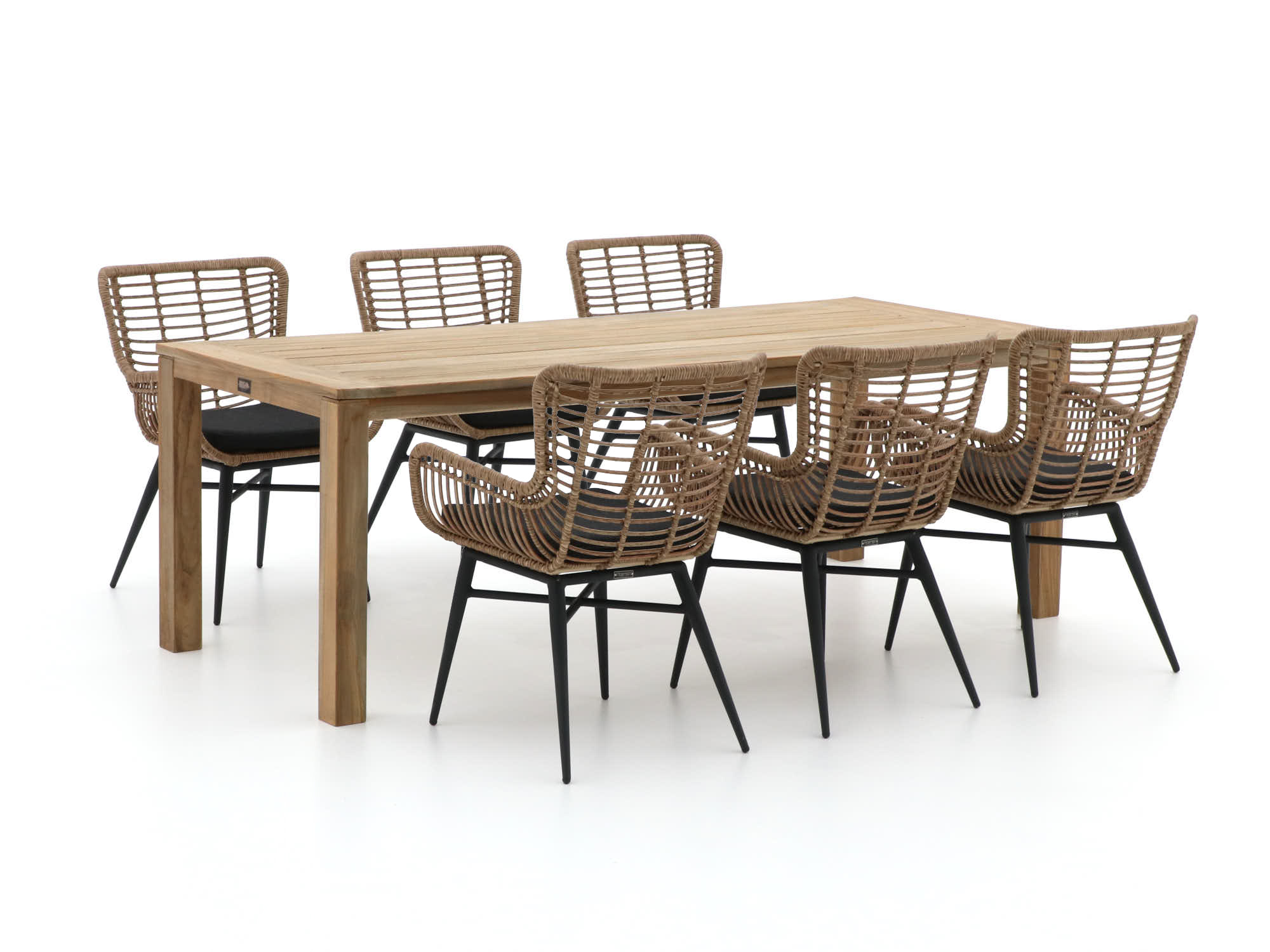 Intenso Asti/ROUGH-S 220cm dining tuinset 7-delig - Laagste prijsgarantie!