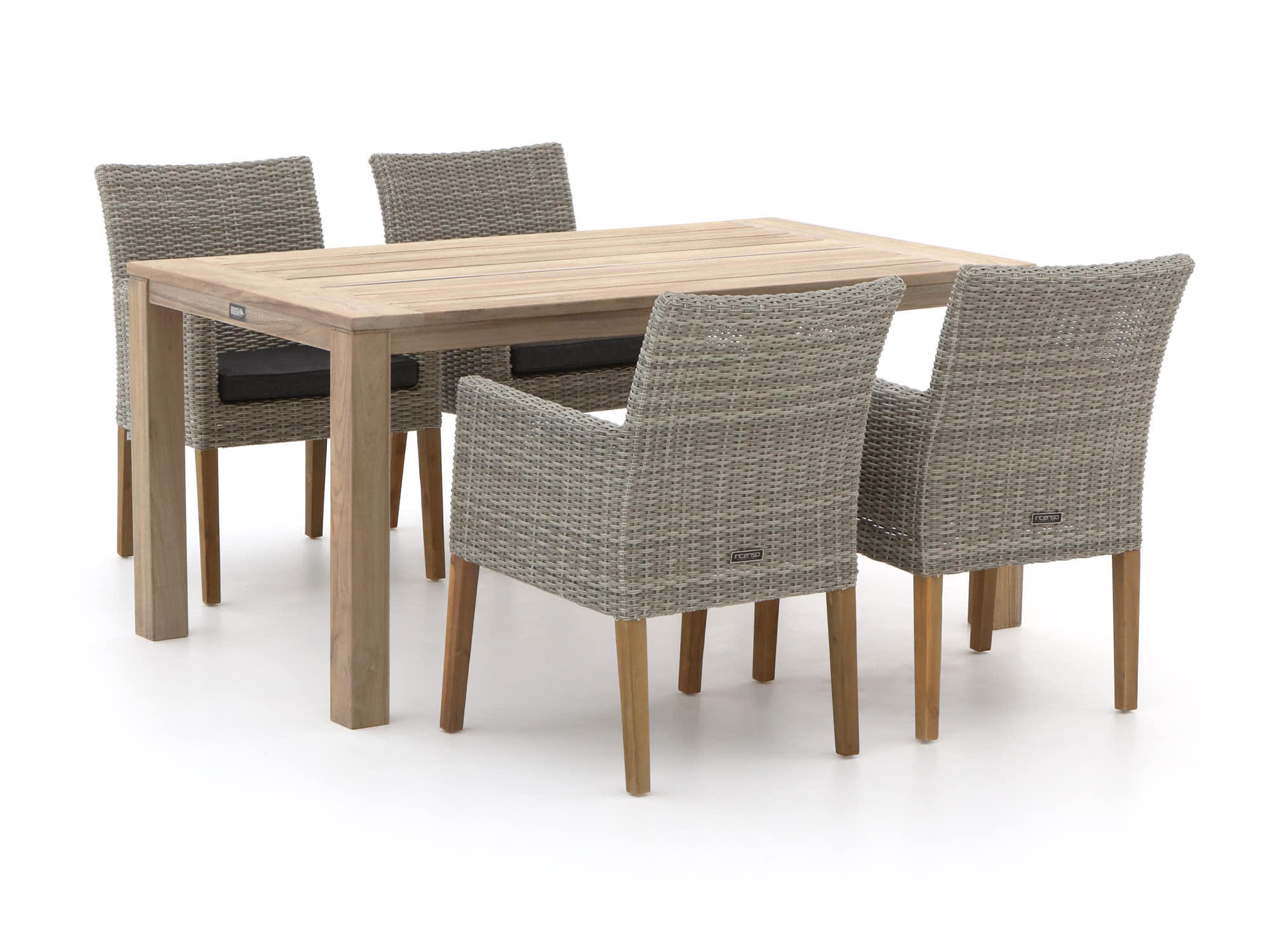 Intenso Lesa/ROUGH-S 160cm dining tuinset 5-delig - Laagste prijsgarantie!