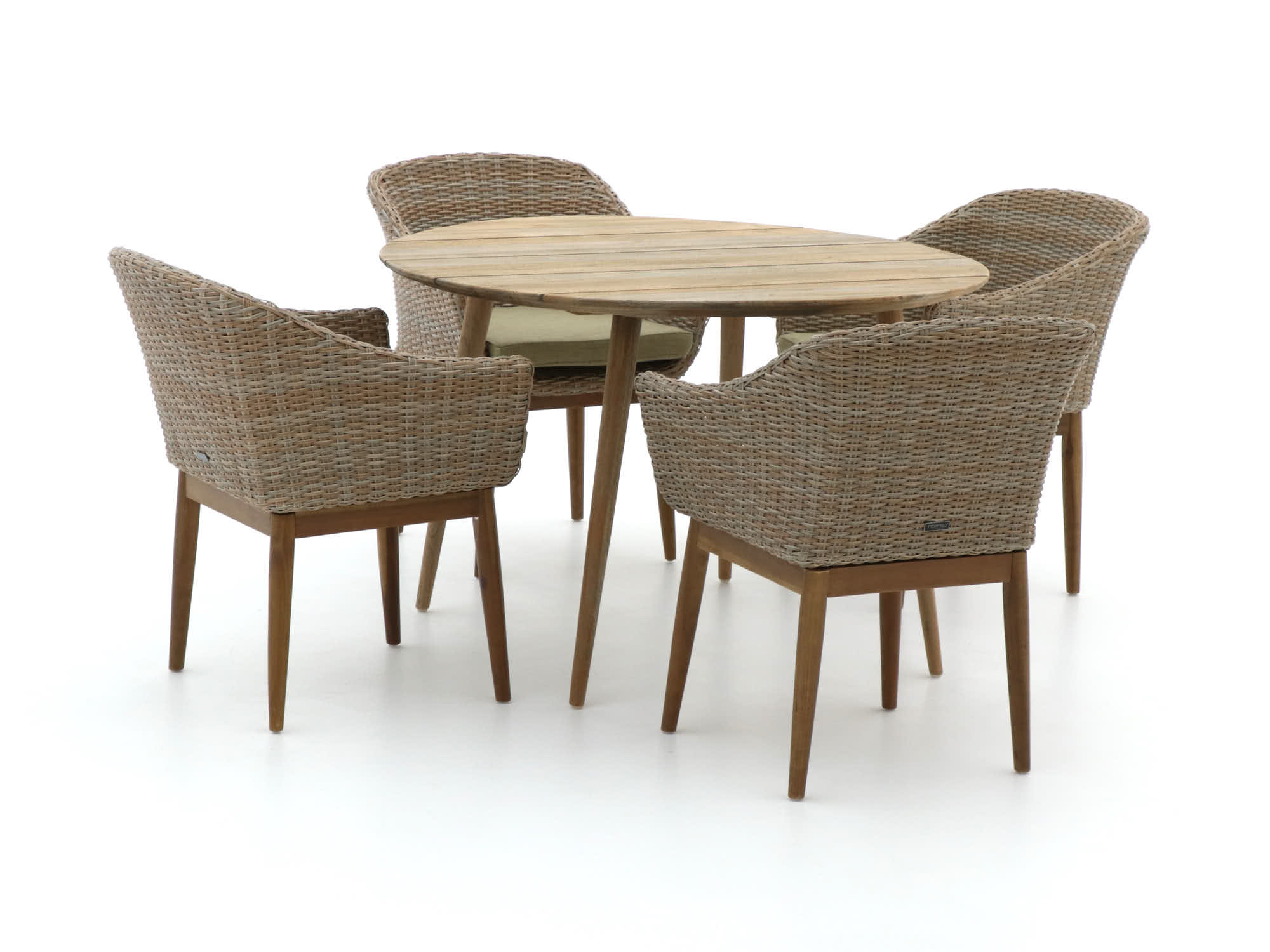 Intenso Bordano/ROUGH-K Ø115cm dining tuinset 5-delig - Laagste prijsgarantie!