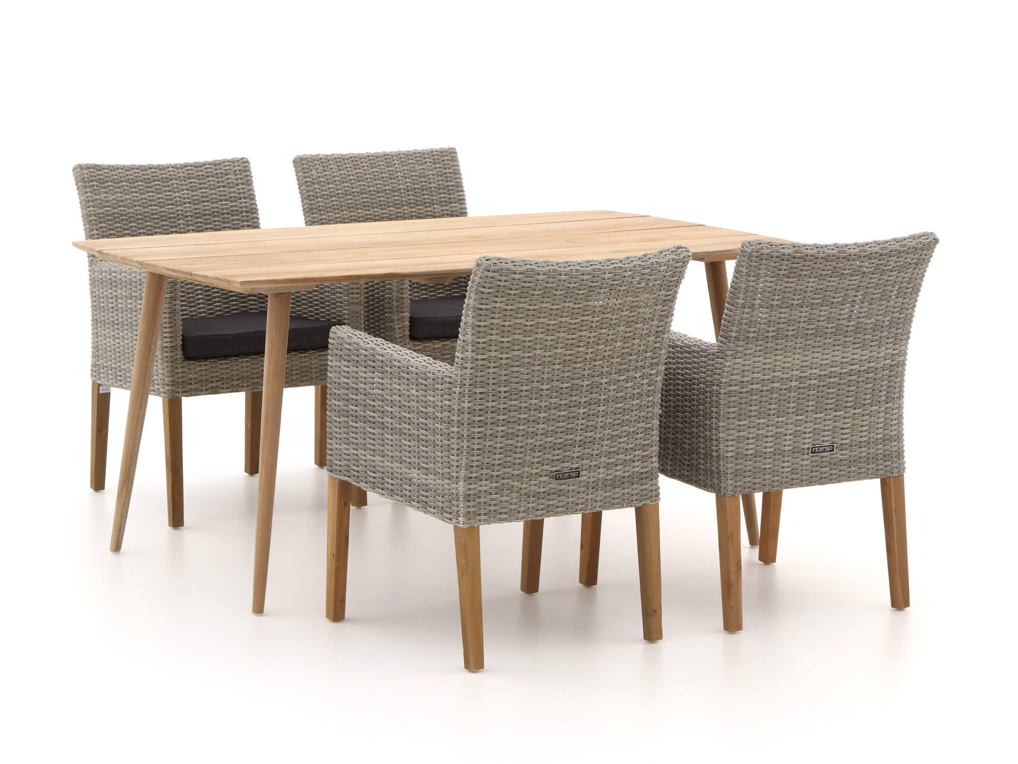 Intenso Lesa/ROUGH-K 160cm dining tuinset 5-delig - Laagste prijsgarantie!