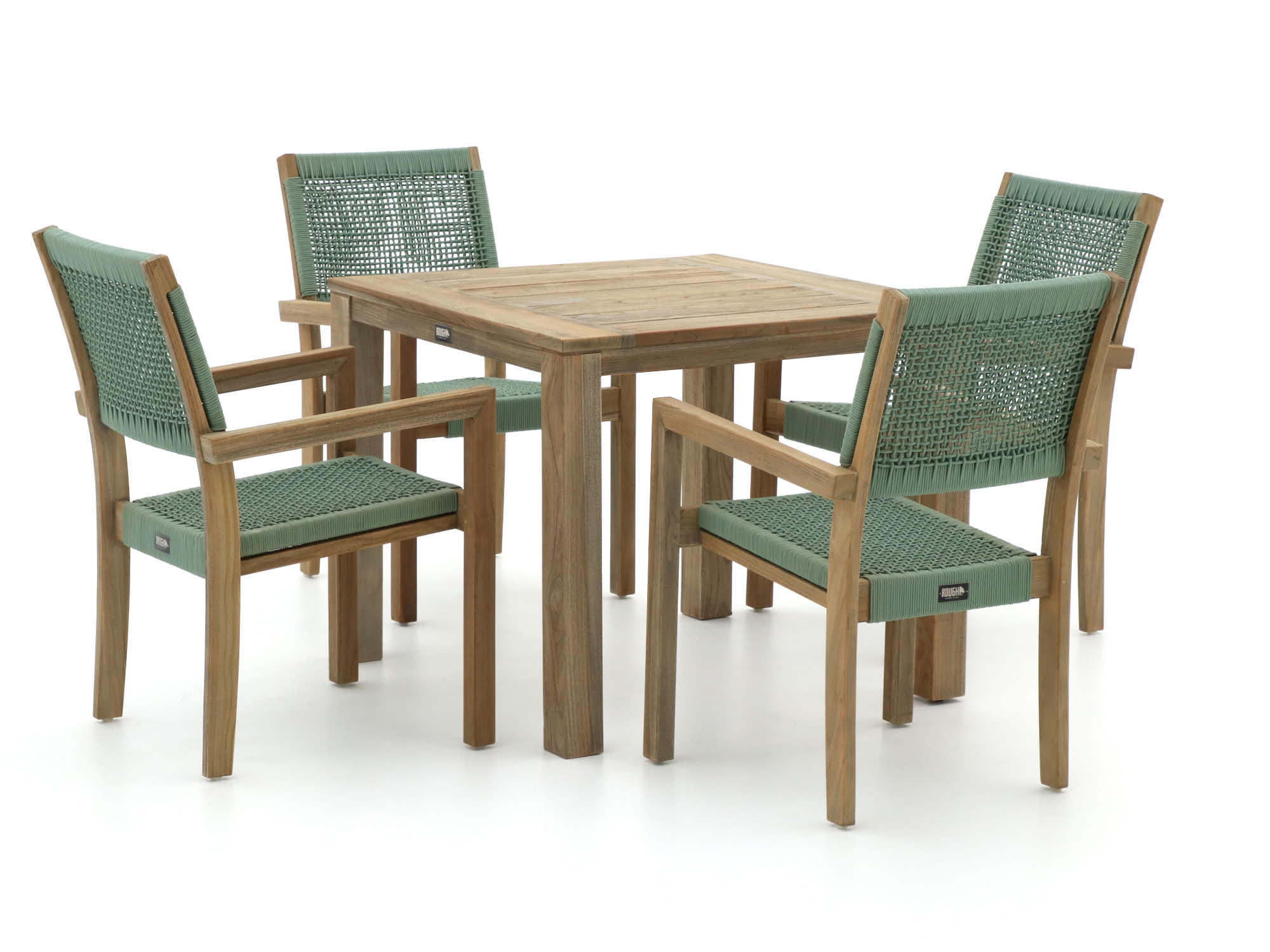 ROUGH Batang/ROUGH-S 90cm dining tuinset 5-delig stapelbaar - Laagste prijsgarantie!