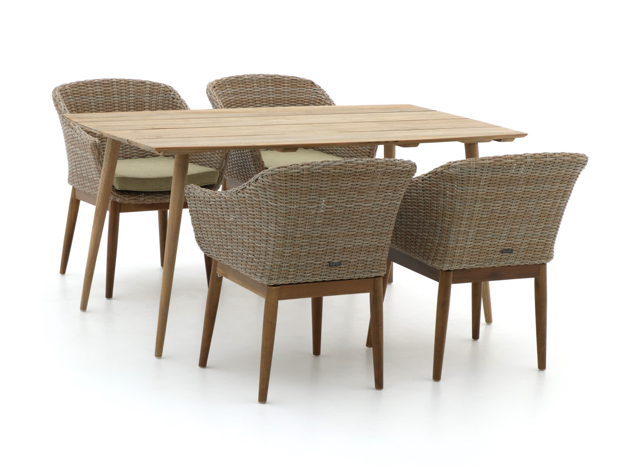 Intenso Bordano/ROUGH-K 160cm dining tuinset 5-delig - Laagste prijsgarantie!