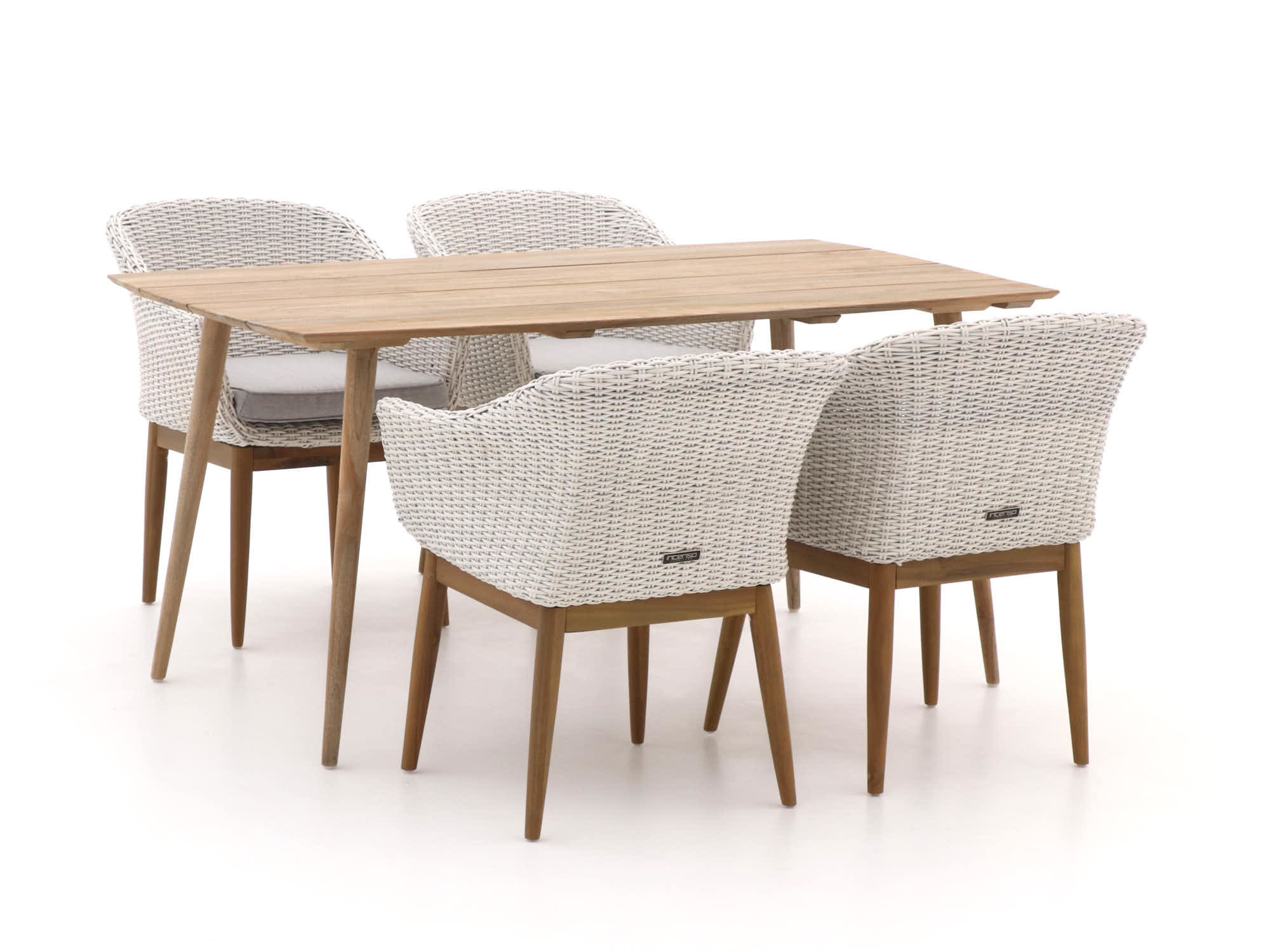 Intenso Bordano/ROUGH-K 160cm dining tuinset 5-delig - Laagste prijsgarantie!