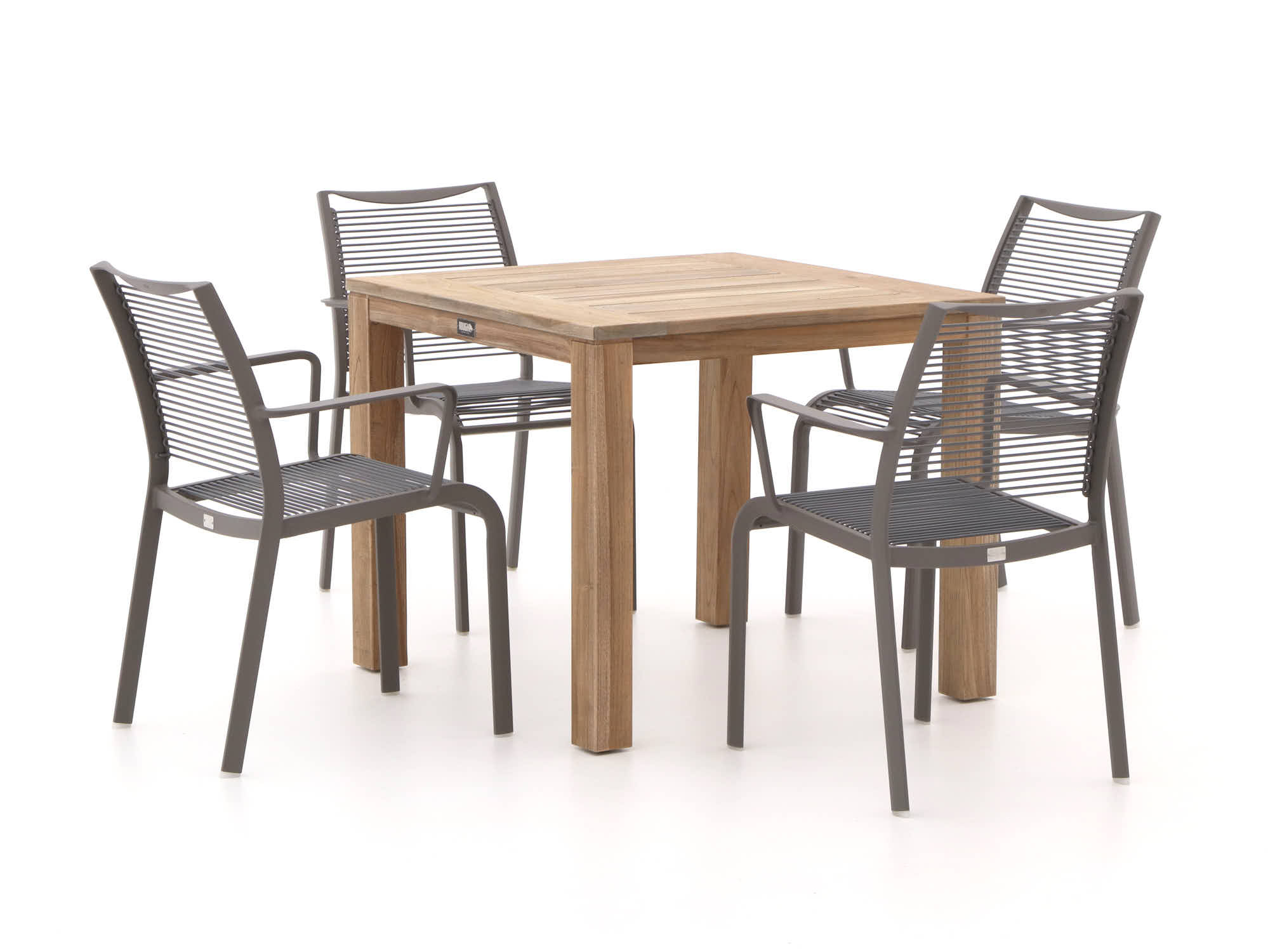 Apple Bee Hawaii/ROUGH-S 90cm dining tuinset 5-delig stapelbaar - Laagste prijsgarantie!