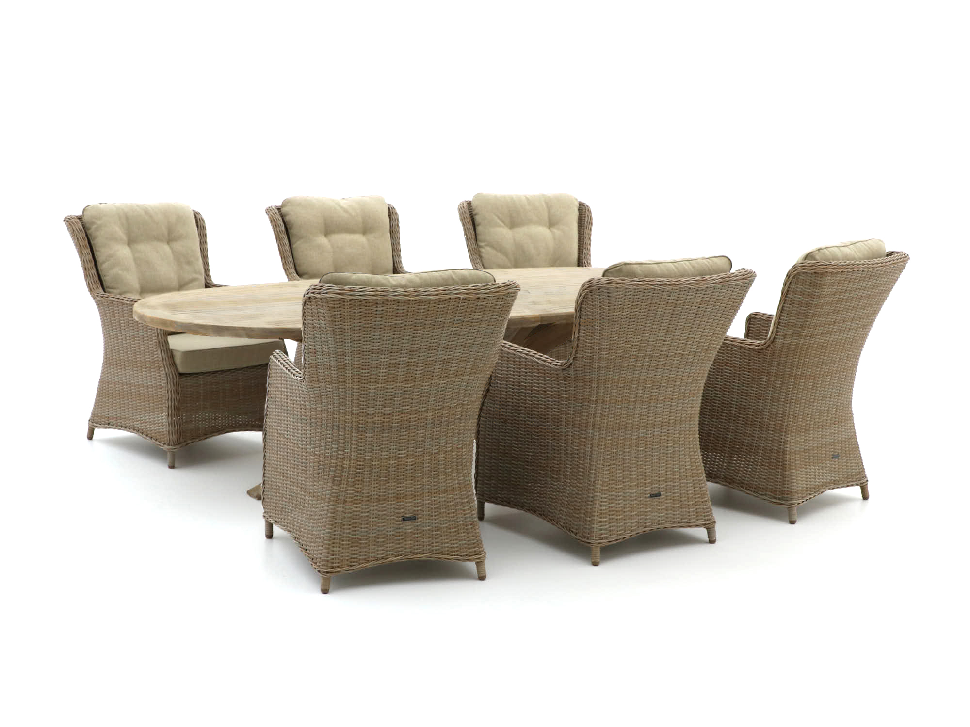 Intenso Milano/ROUGH-Y Ellips 280cm lounge-dining tuinset 7-delig - Laagste prijsgarantie!