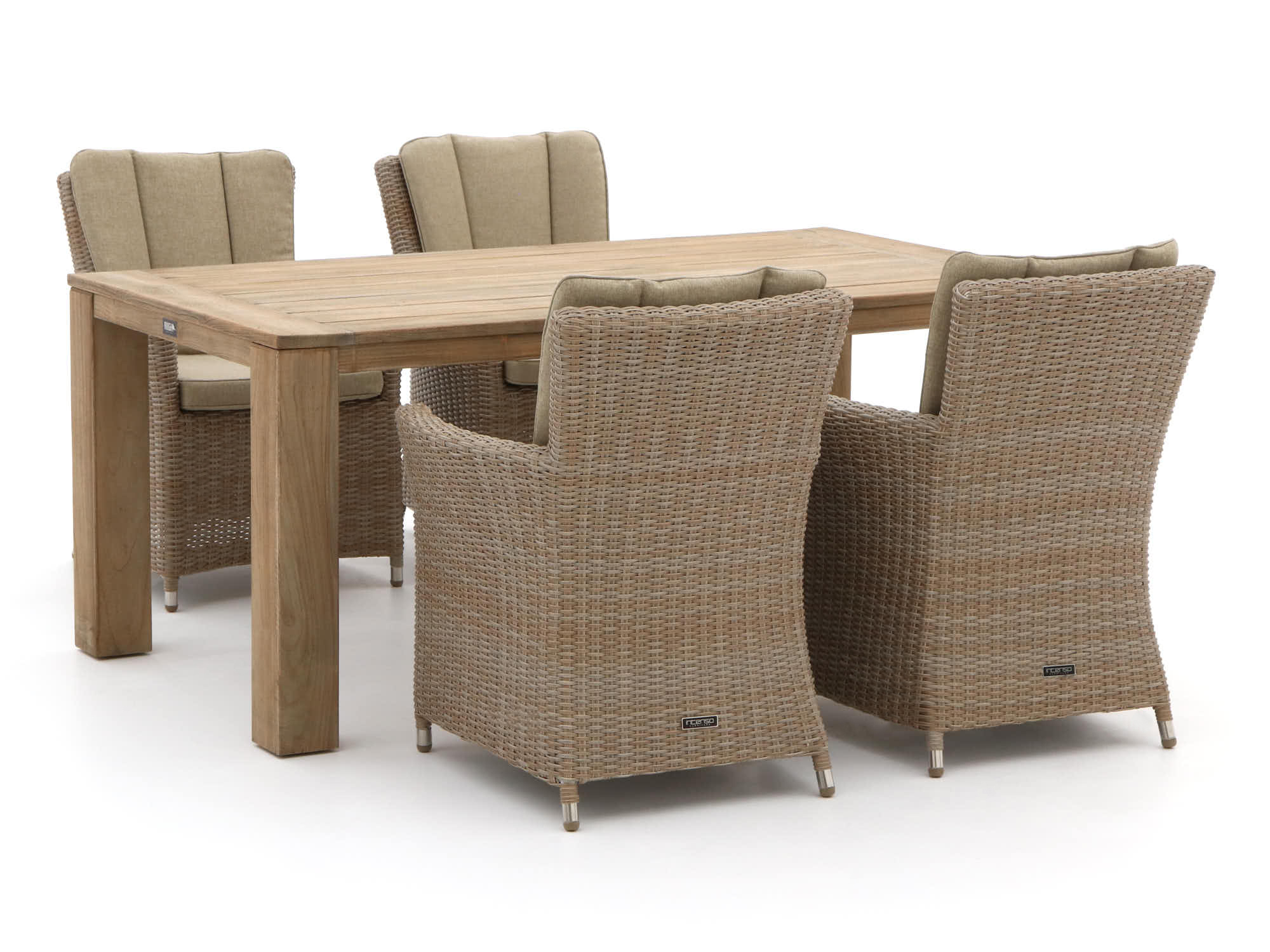 Intenso Adriano/ROUGH-X 180cm dining tuinset 5-delig - Laagste prijsgarantie!