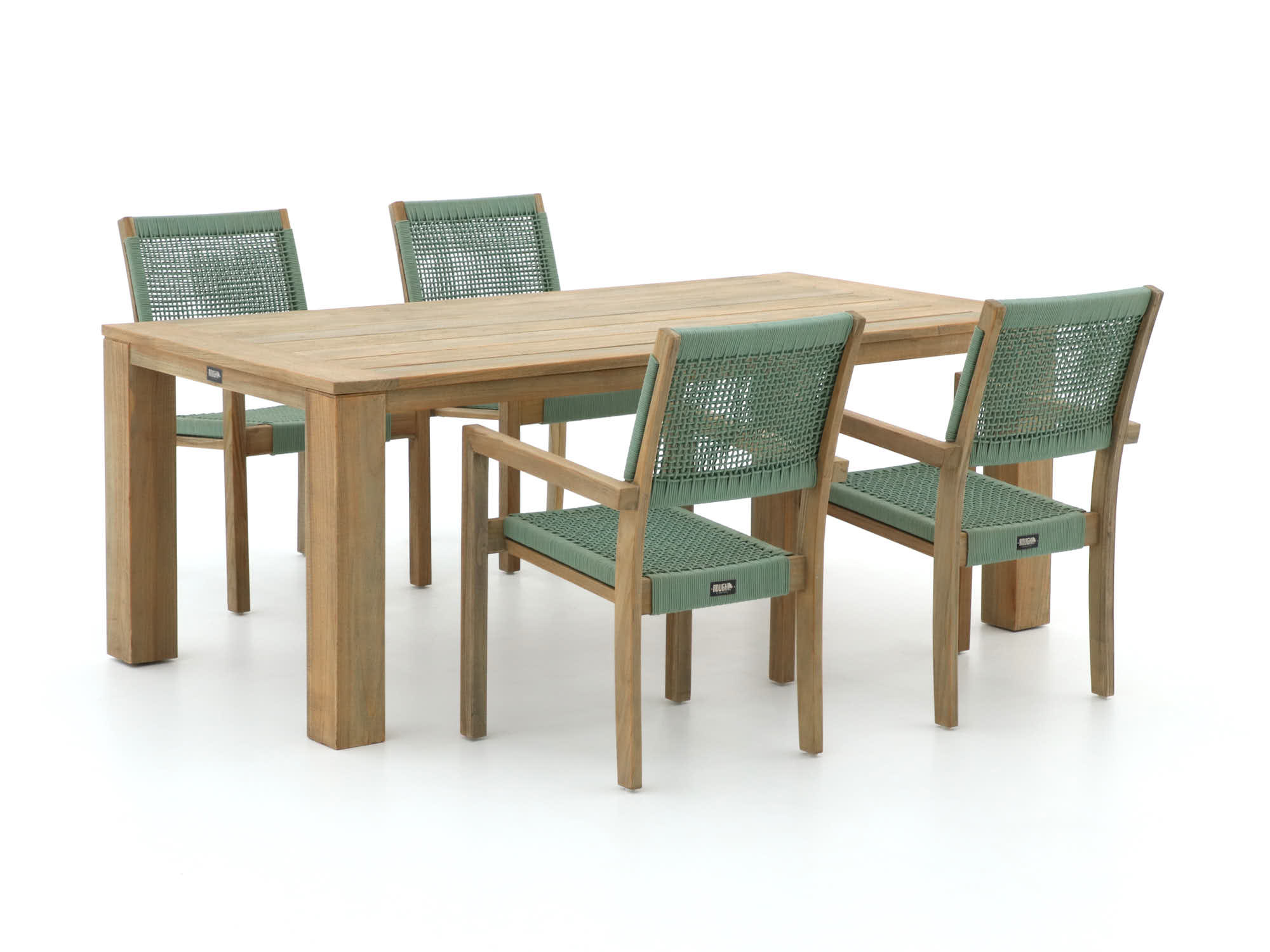 ROUGH Batang/ROUGH-X 200cm dining tuinset 5-delig stapelbaar - Laagste prijsgarantie!